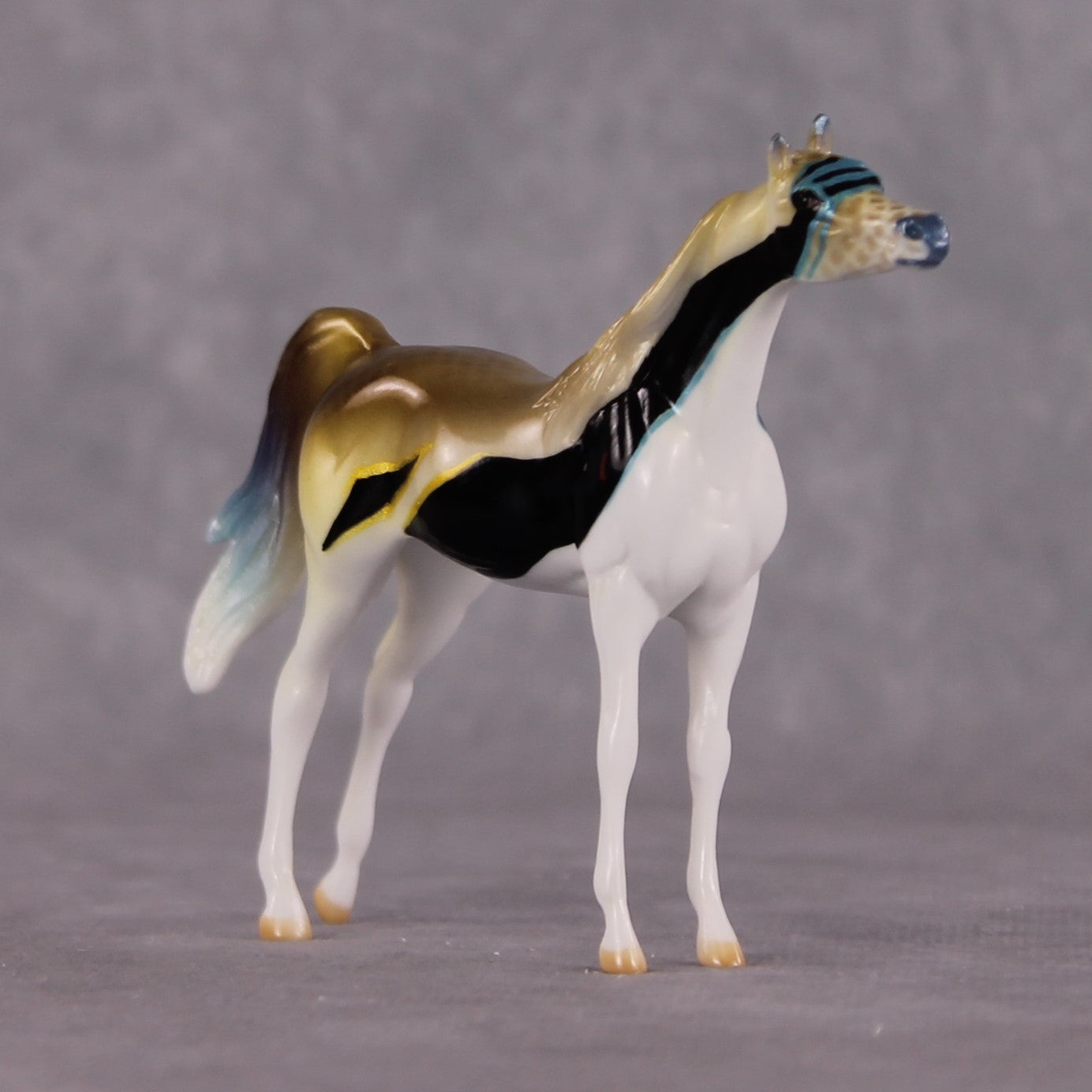 "Vowel" OOAK Glossy Humuhumunukunukuapua`a Inspired Arabian Chip by Jess Hamill