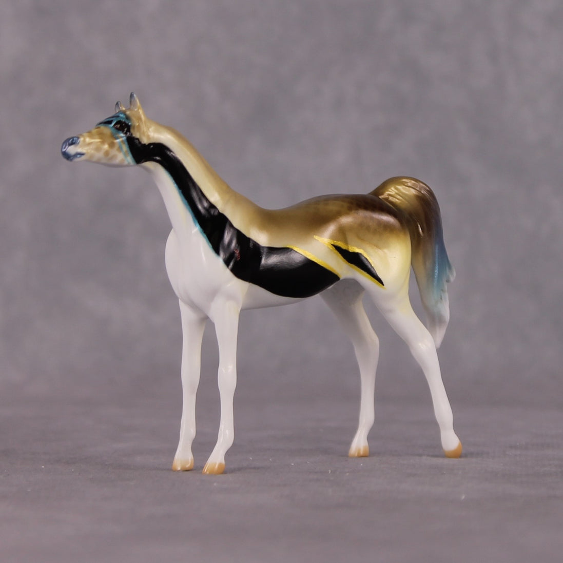 "Vowel" OOAK Glossy Humuhumunukunukuapua`a Inspired Arabian Chip by Jess Hamill