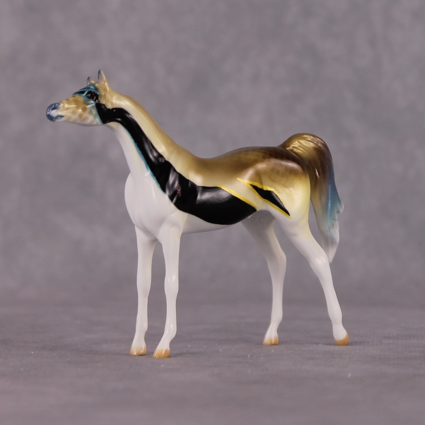 "Vowel" OOAK Glossy Humuhumunukunukuapua`a Inspired Arabian Chip by Jess Hamill