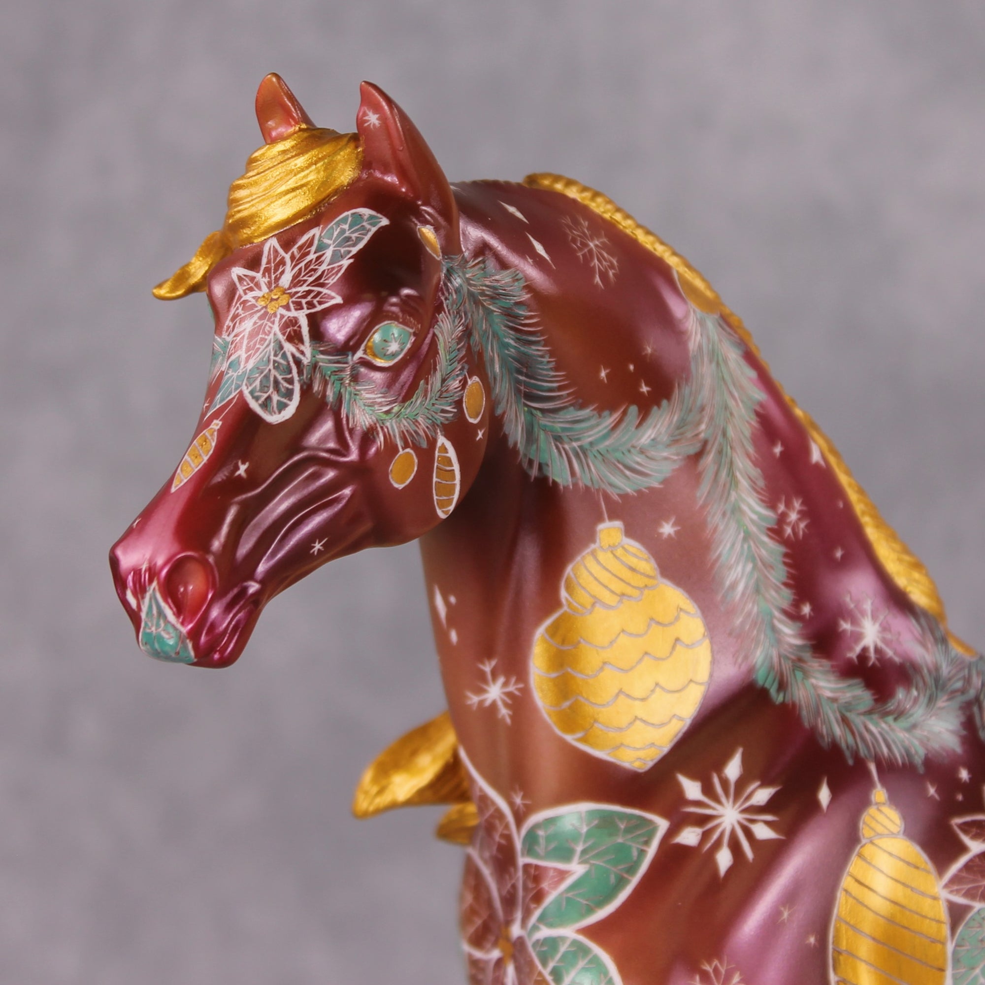 Get to the Poinsettia OOAK Etched Christmas Deco Morgan Painted By Kristen Cermele HS24 Best Offer