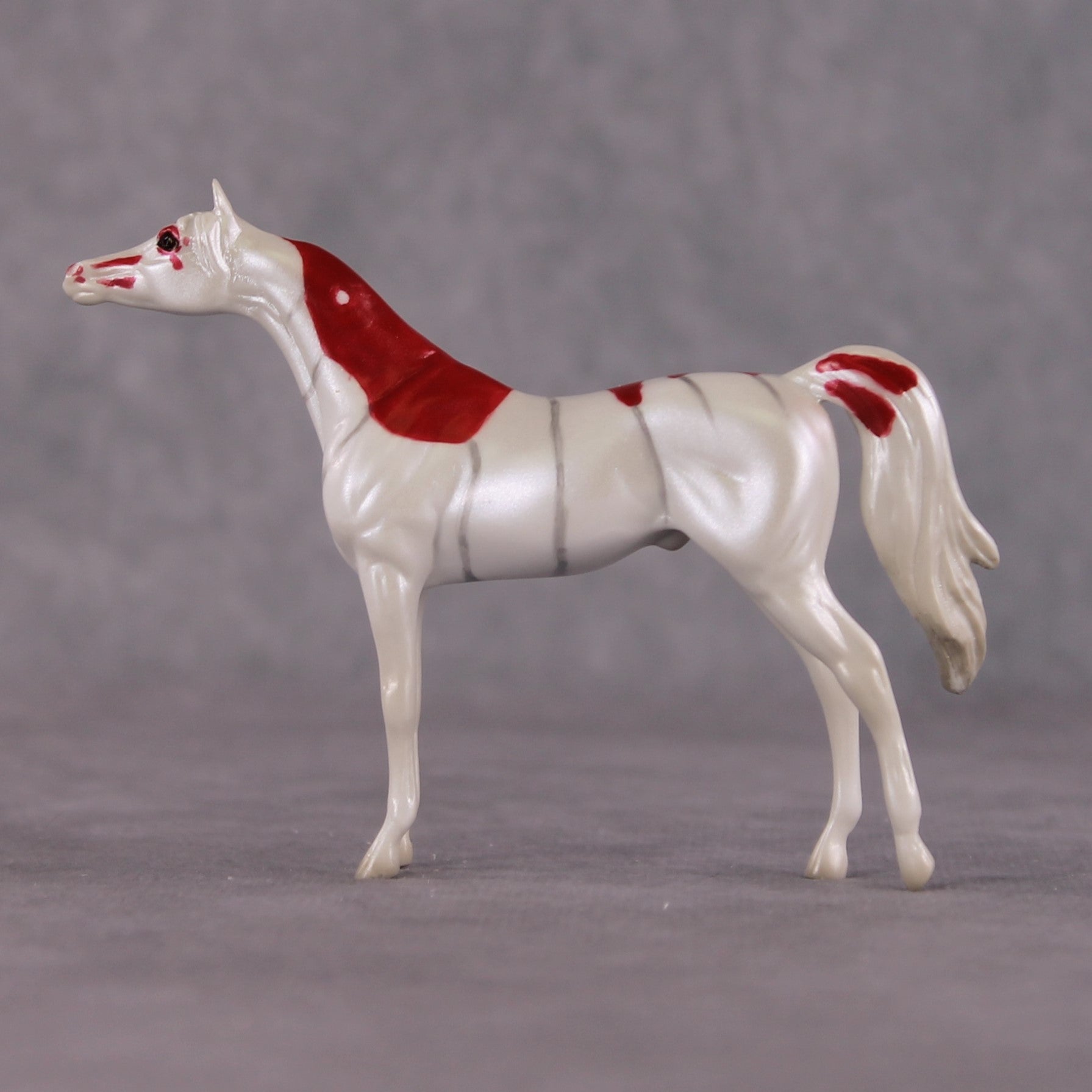 "Crystal Red" OOAK Glossy Crystal Red Shrimp Inspired Arabian Chip by Jess Hamill