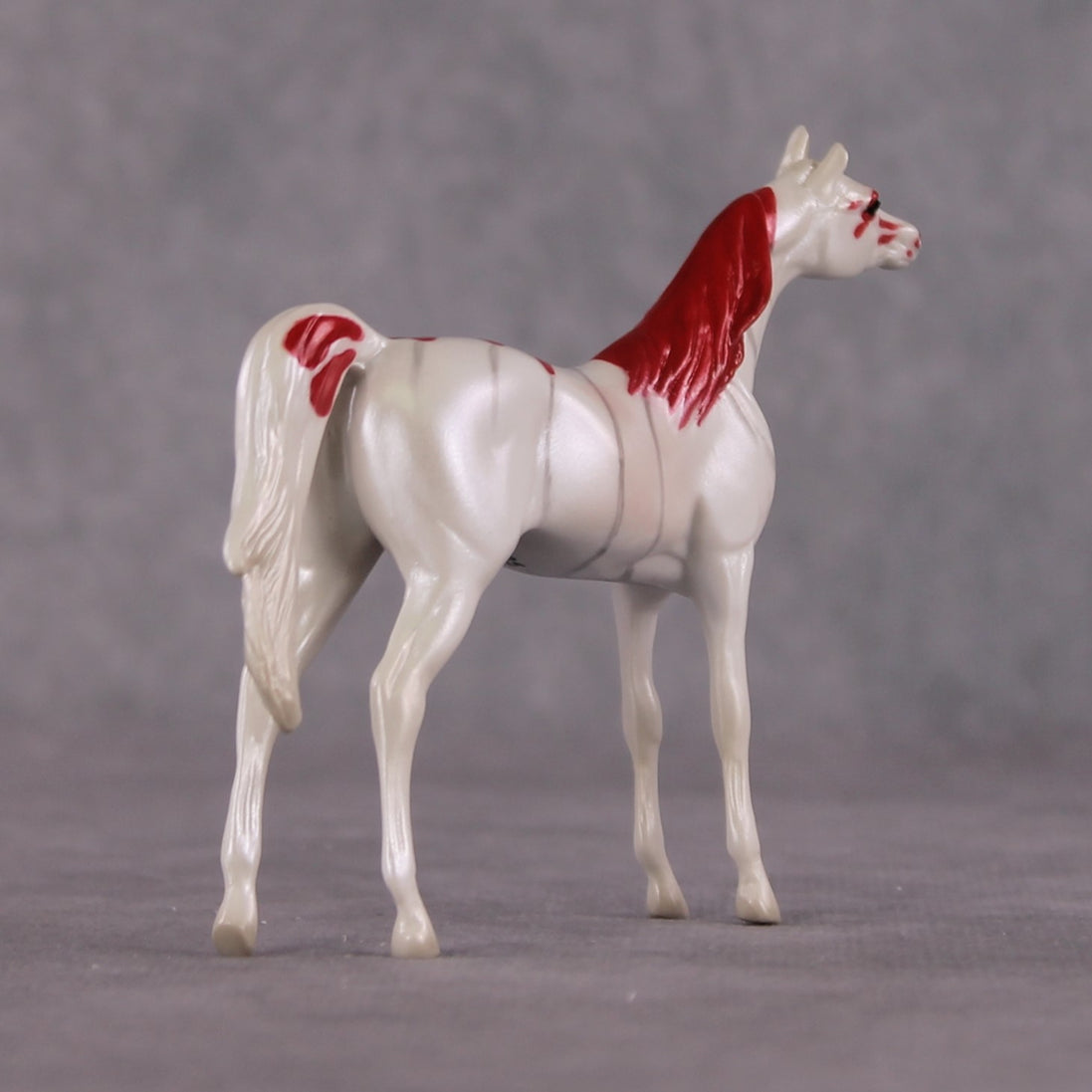 "Crystal Red" OOAK Glossy Crystal Red Shrimp Inspired Arabian Chip by Jess Hamill