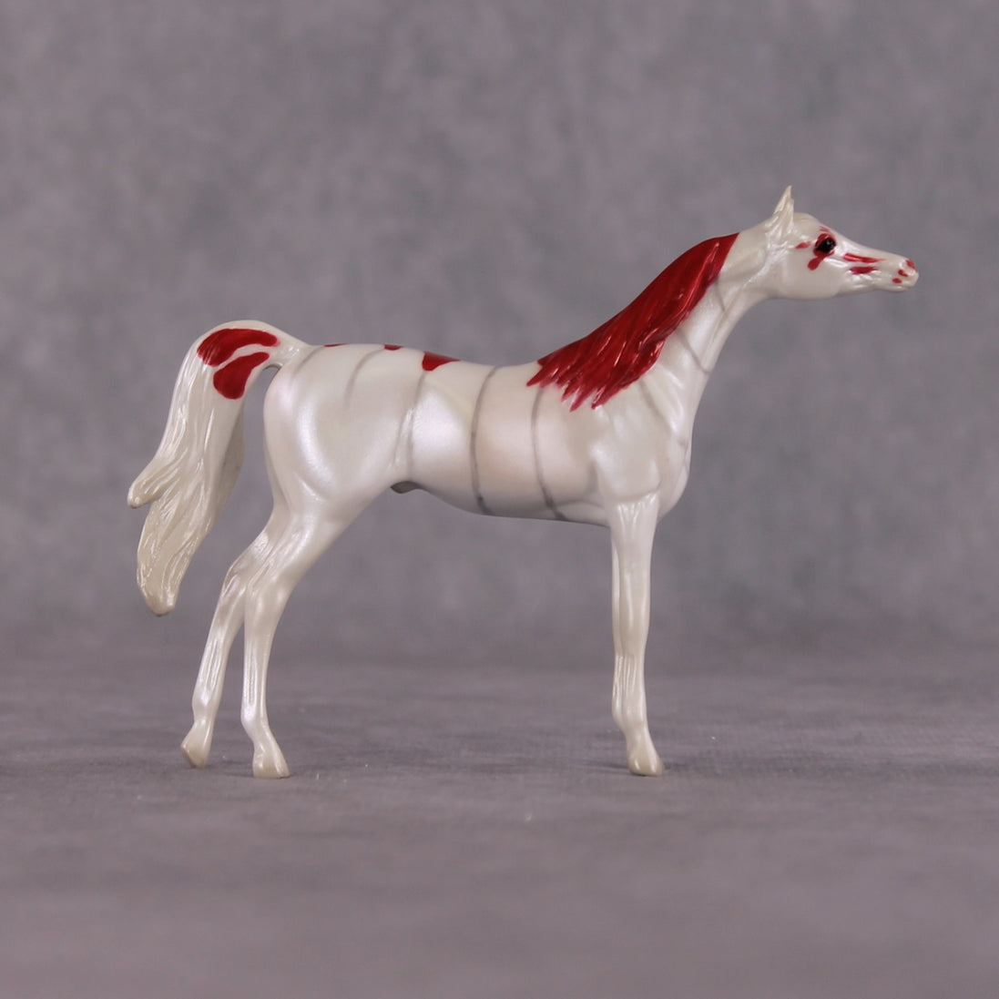 "Crystal Red" OOAK Glossy Crystal Red Shrimp Inspired Arabian Chip by Jess Hamill