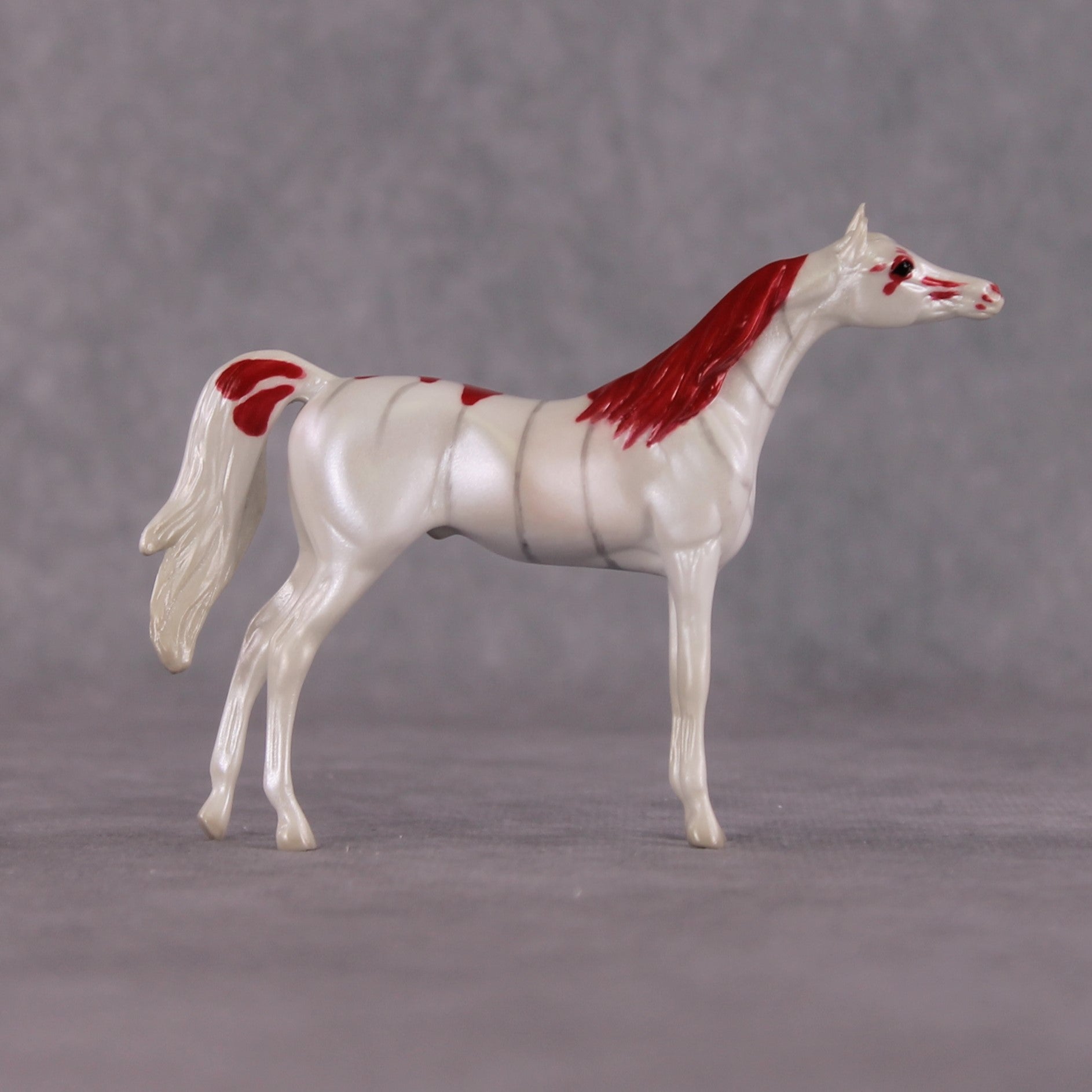 "Crystal Red" OOAK Glossy Crystal Red Shrimp Inspired Arabian Chip by Jess Hamill