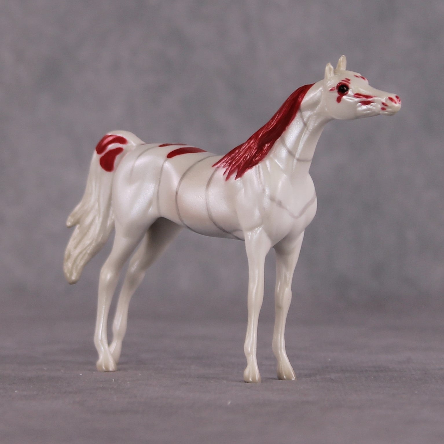 "Crystal Red" OOAK Glossy Crystal Red Shrimp Inspired Arabian Chip by Jess Hamill