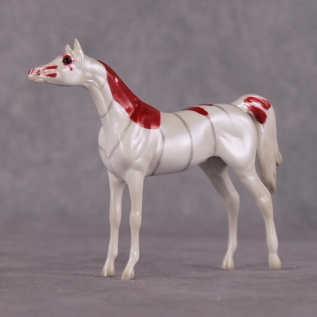 "Crystal Red" OOAK Glossy Crystal Red Shrimp Inspired Arabian Chip by Jess Hamill