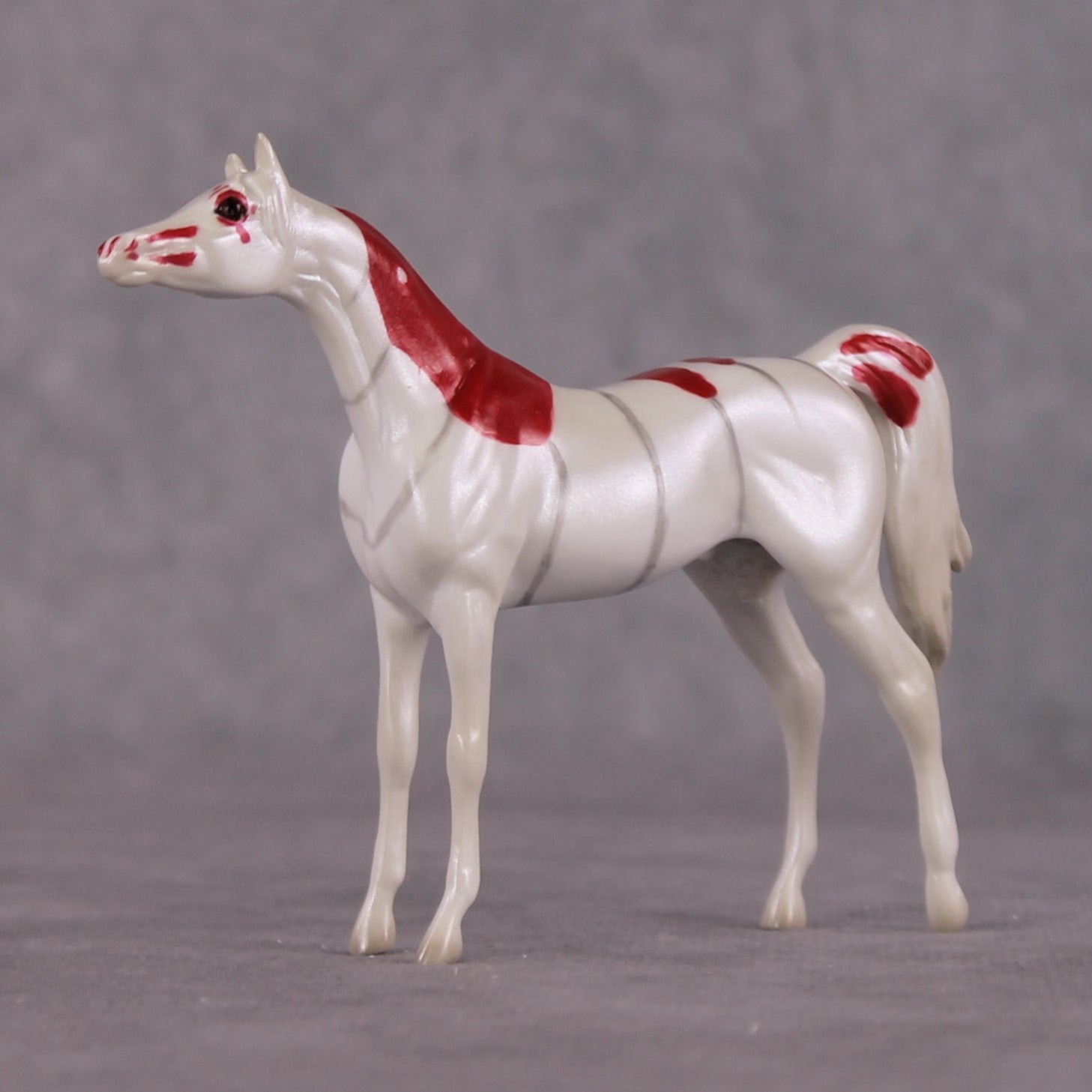 "Crystal Red" OOAK Glossy Crystal Red Shrimp Inspired Arabian Chip by Jess Hamill