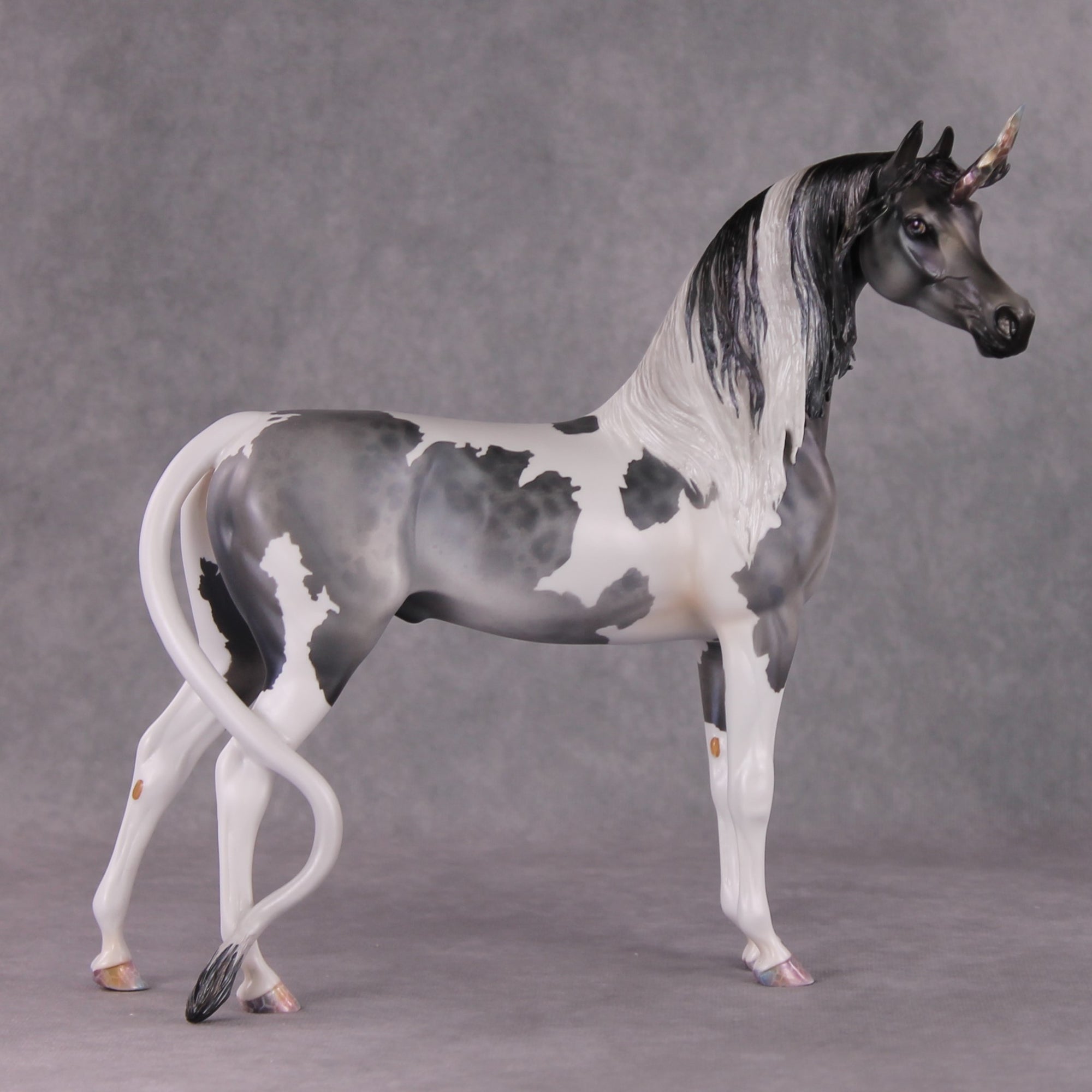 Bijou OOAK Fantasy Grey Gemstone Arabian Unicorn Painted By Jess Hamill HS24 Best Offer