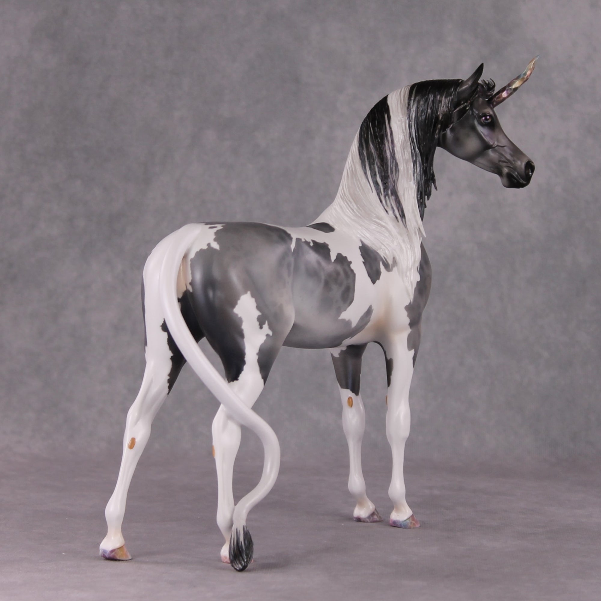 Bijou OOAK Fantasy Grey Gemstone Arabian Unicorn Painted By Jess Hamill HS24 Best Offer