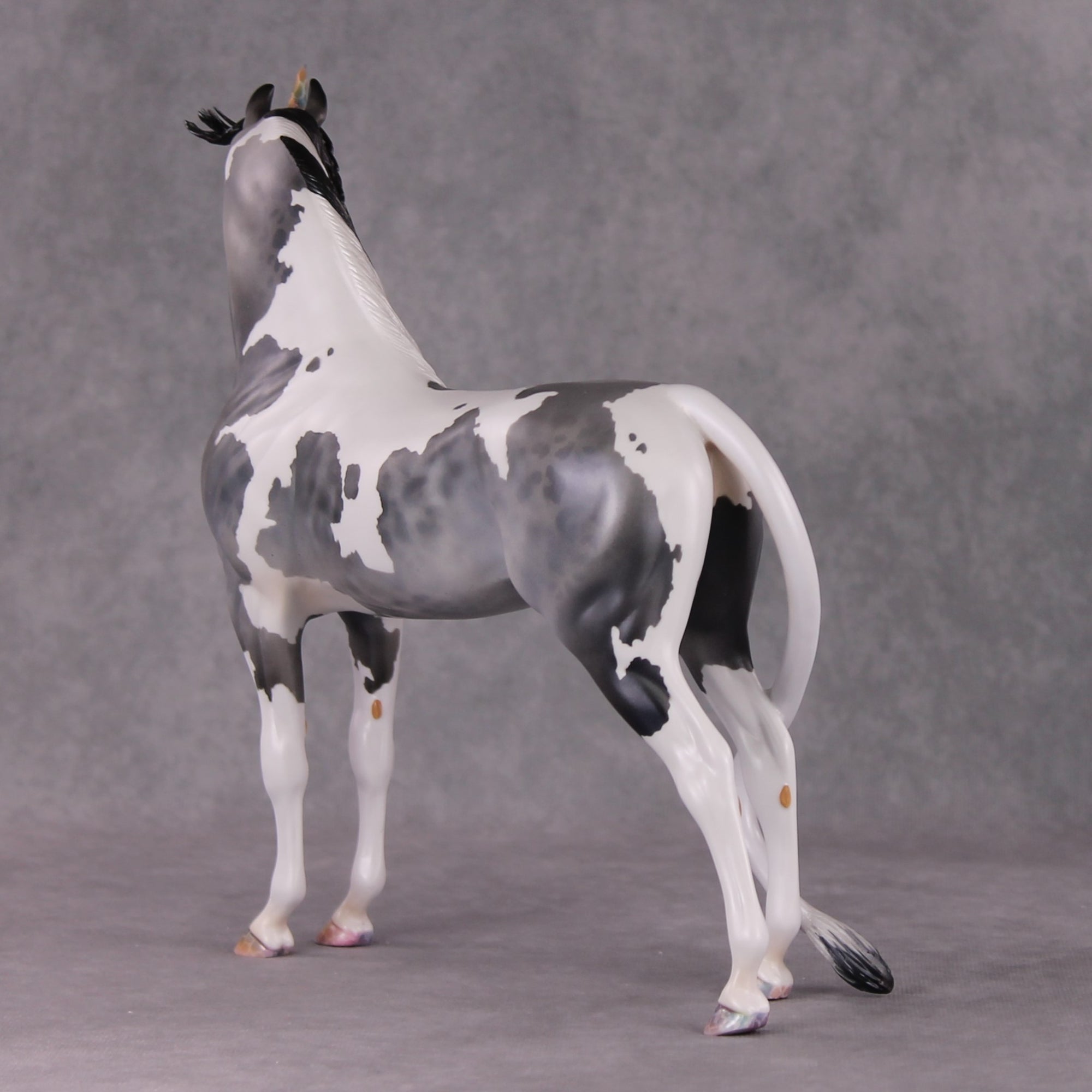 Bijou OOAK Fantasy Grey Gemstone Arabian Unicorn Painted By Jess Hamill HS24 Best Offer