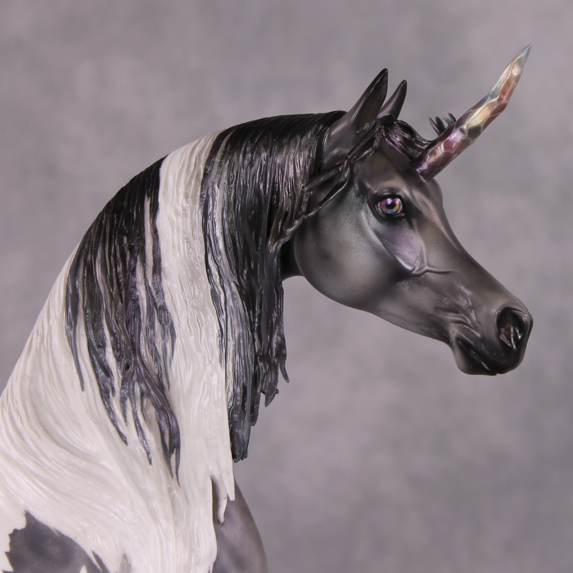 Bijou OOAK Fantasy Grey Gemstone Arabian Unicorn Painted By Jess Hamill HS24 Best Offer