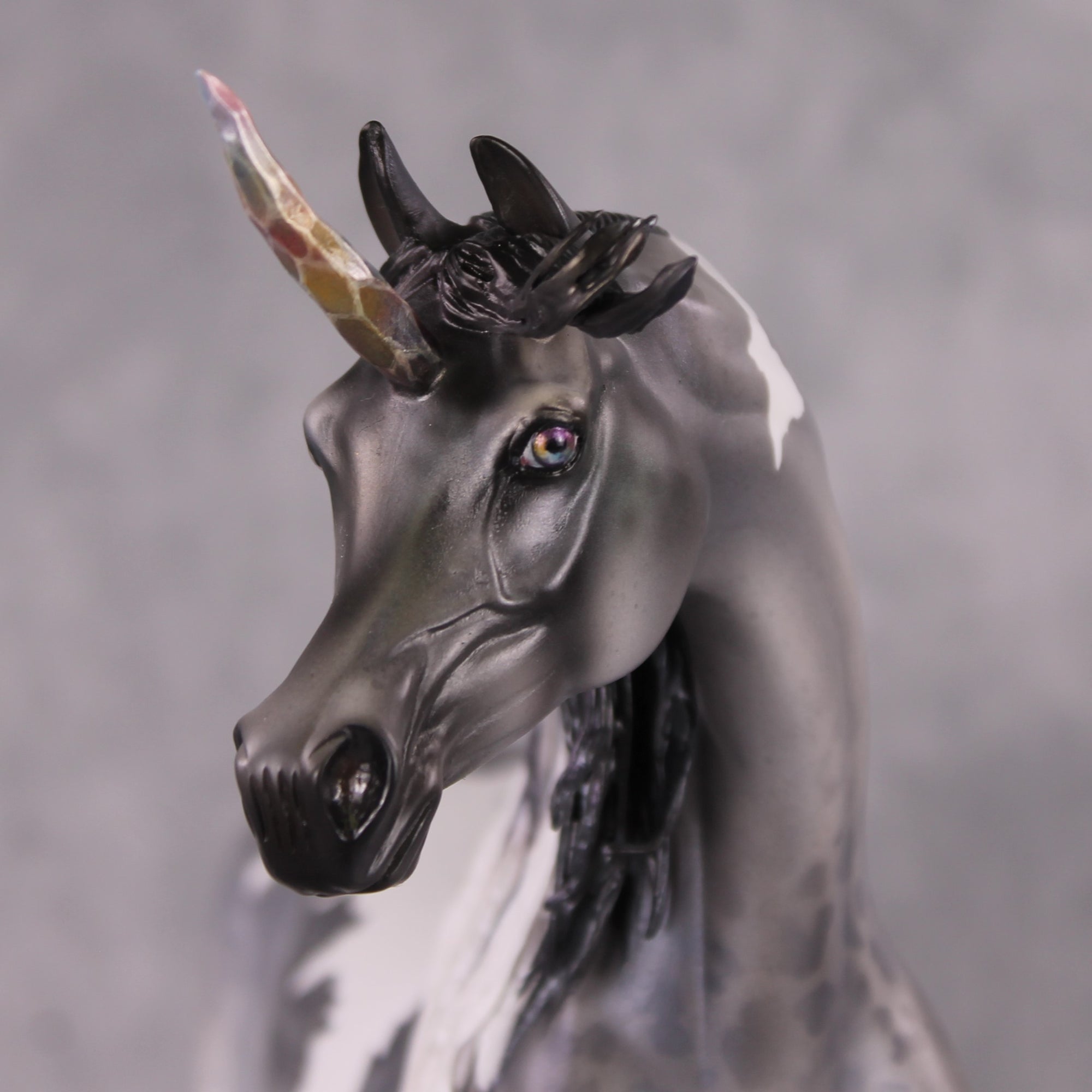 Bijou OOAK Fantasy Grey Gemstone Arabian Unicorn Painted By Jess Hamill HS24 Best Offer