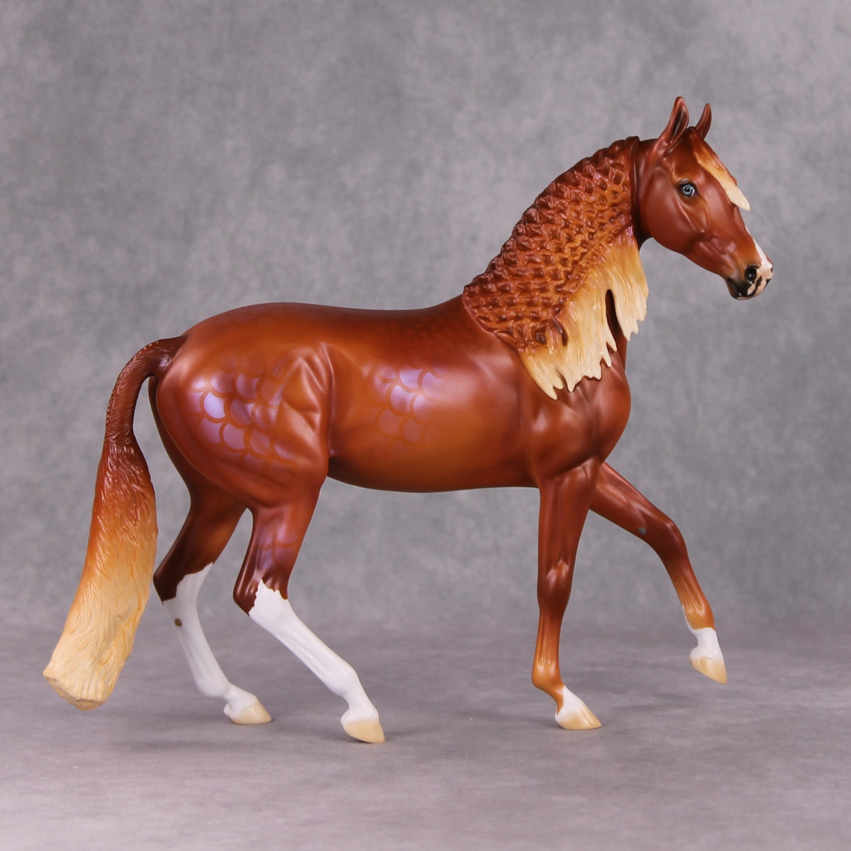 Love Unspoken LE-11 Princess of The Little Mermaid - Dappled Chestnut Arab Mare with Optional Scale Details Painted By Ellen Robbins FTL24