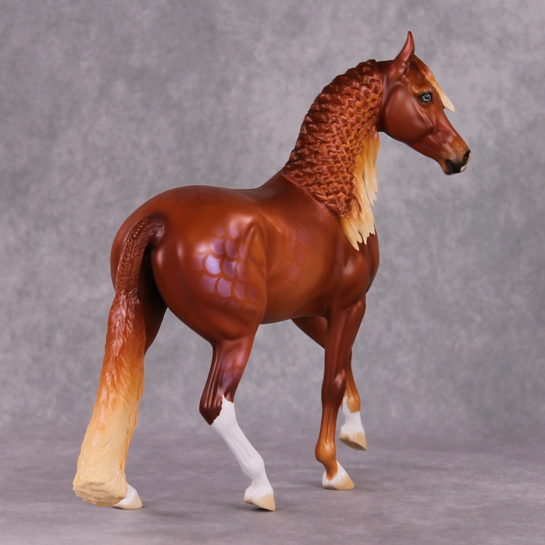 Love Unspoken LE-11 Princess of The Little Mermaid - Dappled Chestnut Arab Mare with Optional Scale Details Painted By Ellen Robbins FTL24