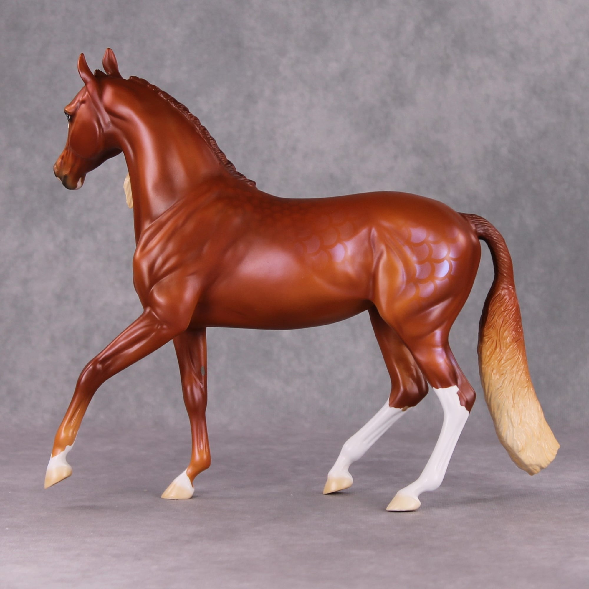 Love Unspoken LE-11 Princess of The Little Mermaid - Dappled Chestnut Arab Mare with Optional Scale Details Painted By Ellen Robbins FTL24