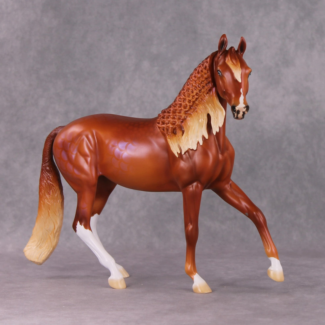 Love Unspoken LE-11 Princess of The Little Mermaid - Dappled Chestnut Arab Mare with Optional Scale Details Painted By Ellen Robbins FTL24