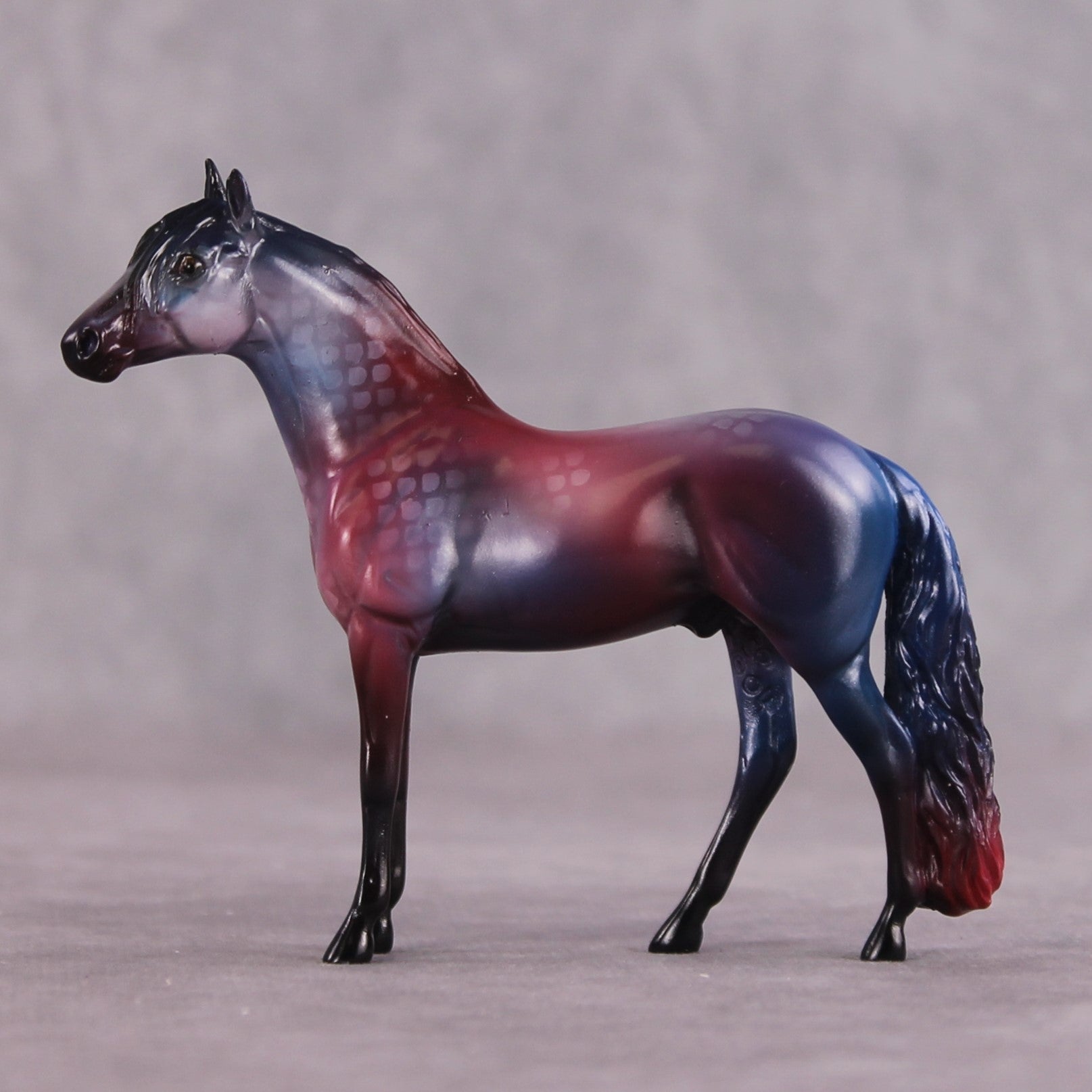 "Over Halfmoon" OOAK Glossy Beta Fish Inspired Andalusian Chip by Jess Hamill