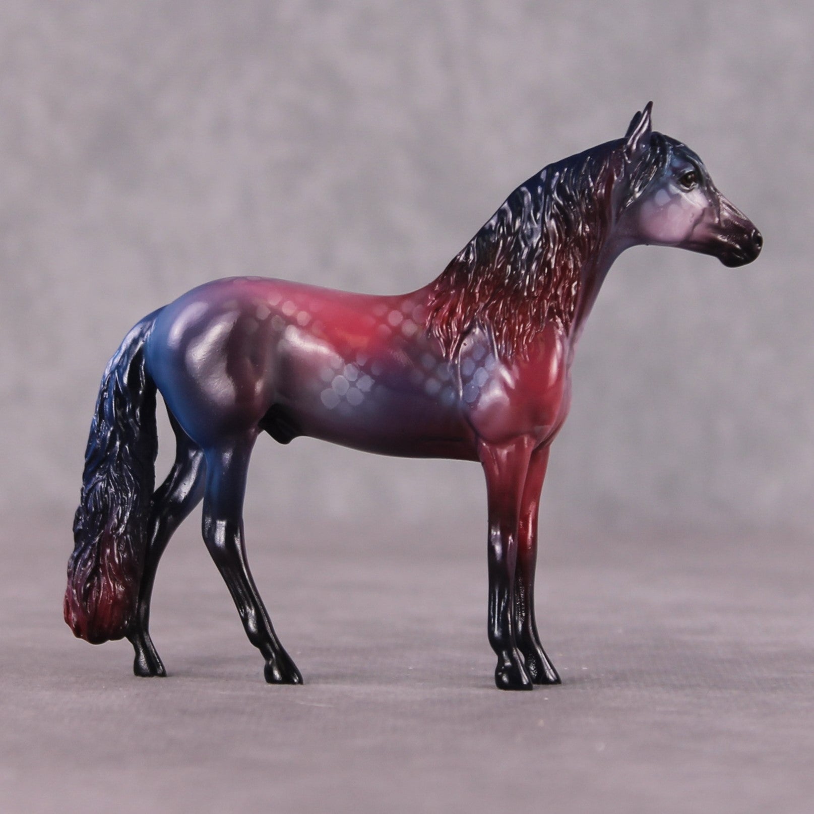 "Over Halfmoon" OOAK Glossy Beta Fish Inspired Andalusian Chip by Jess Hamill