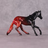 &quot;Half Black Red&quot; OOAK Glossy Guppy Fish Inspired Cutter Chip by Jess Hamill