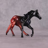 &quot;Half Black Red&quot; OOAK Glossy Guppy Fish Inspired Cutter Chip by Jess Hamill