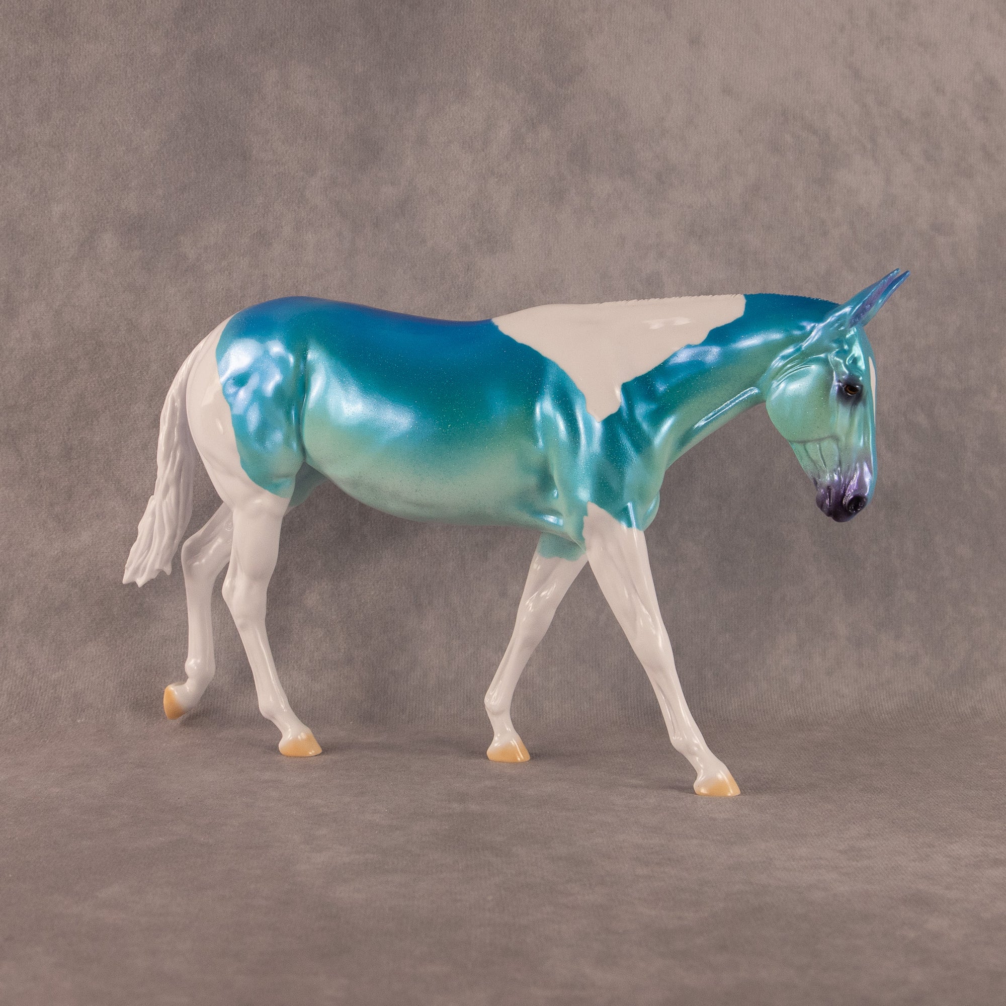 Teal Squeeze OOAK Large Mule by Erin Corbett EQ26