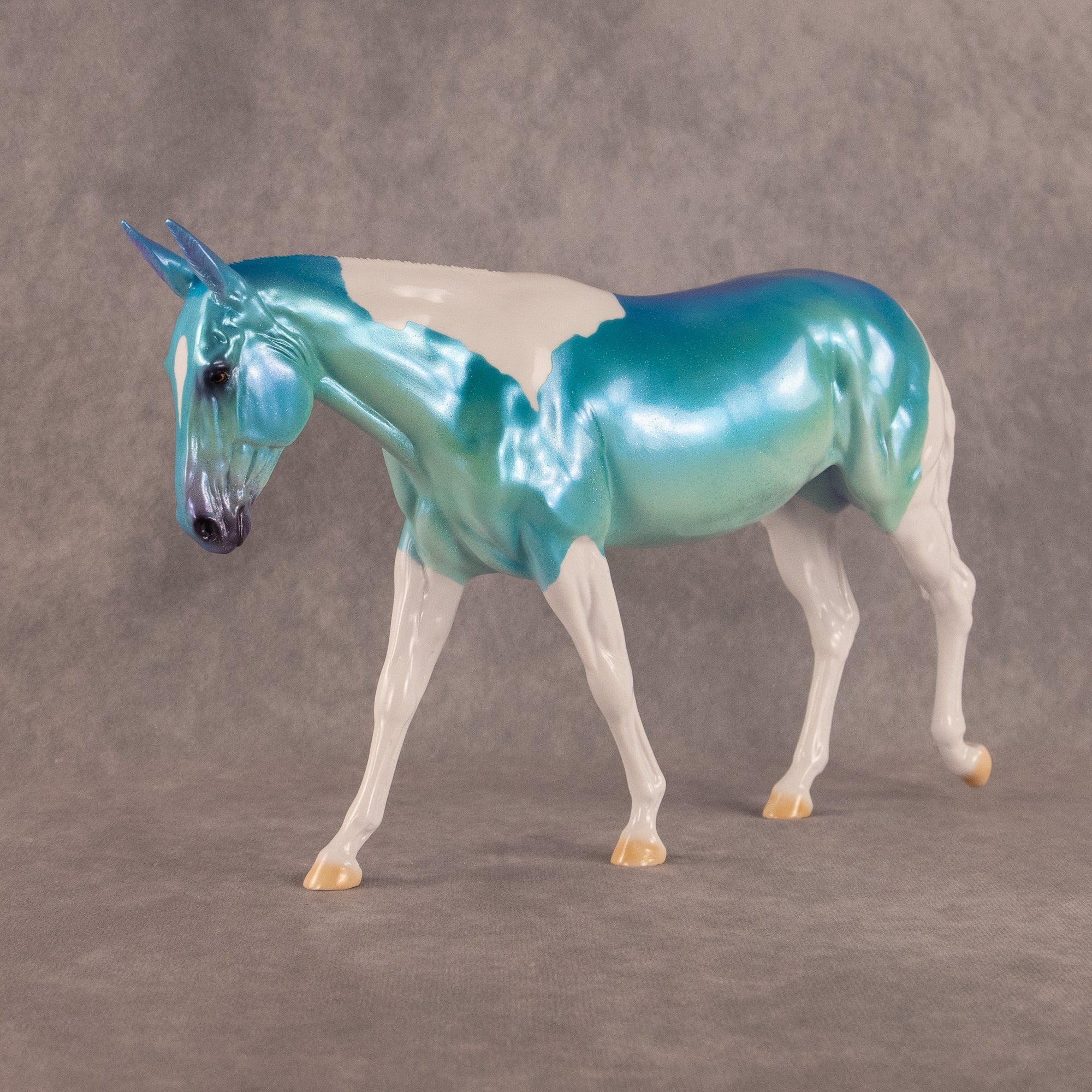 Teal Squeeze OOAK Large Mule by Erin Corbett EQ26