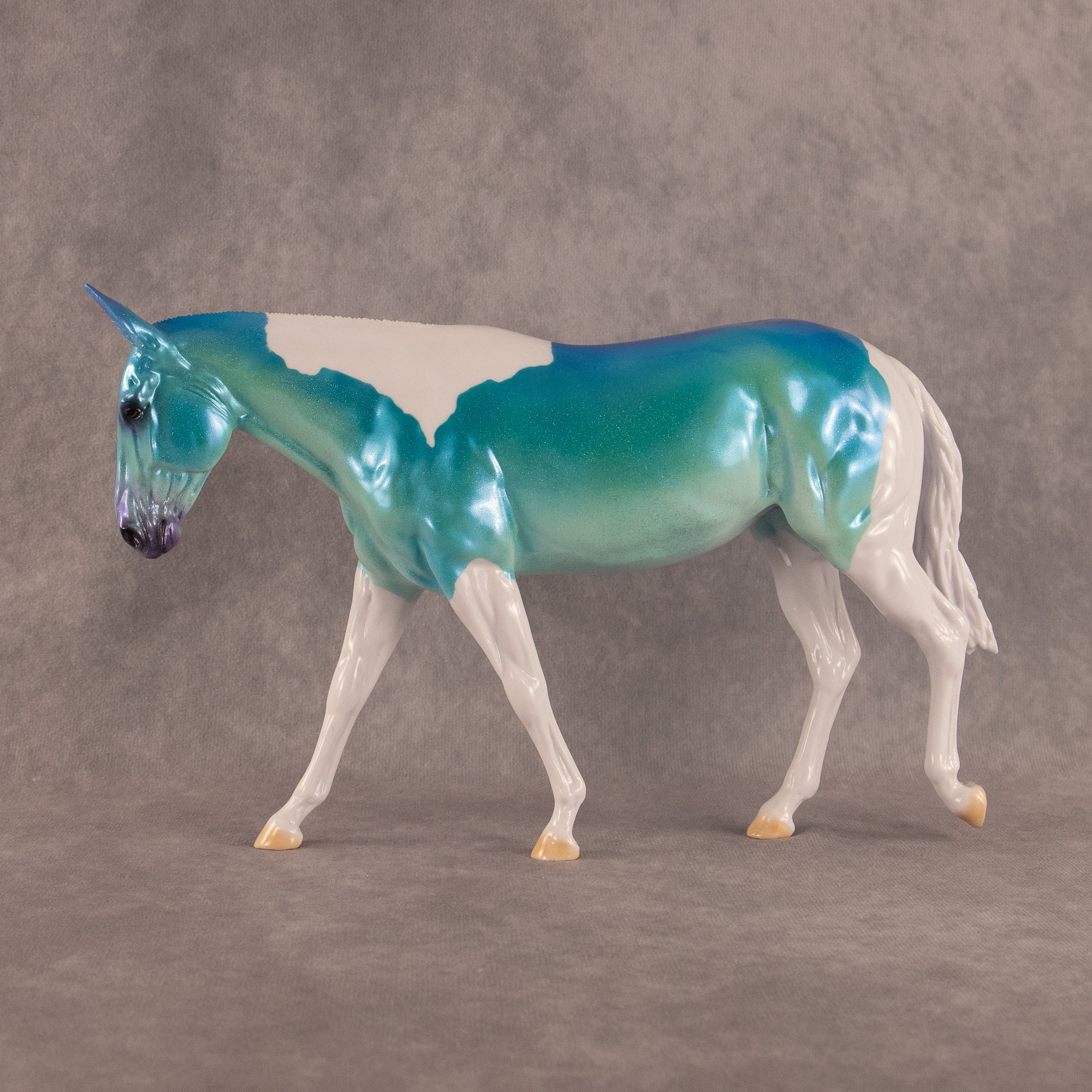 Teal Squeeze OOAK Large Mule by Erin Corbett EQ26