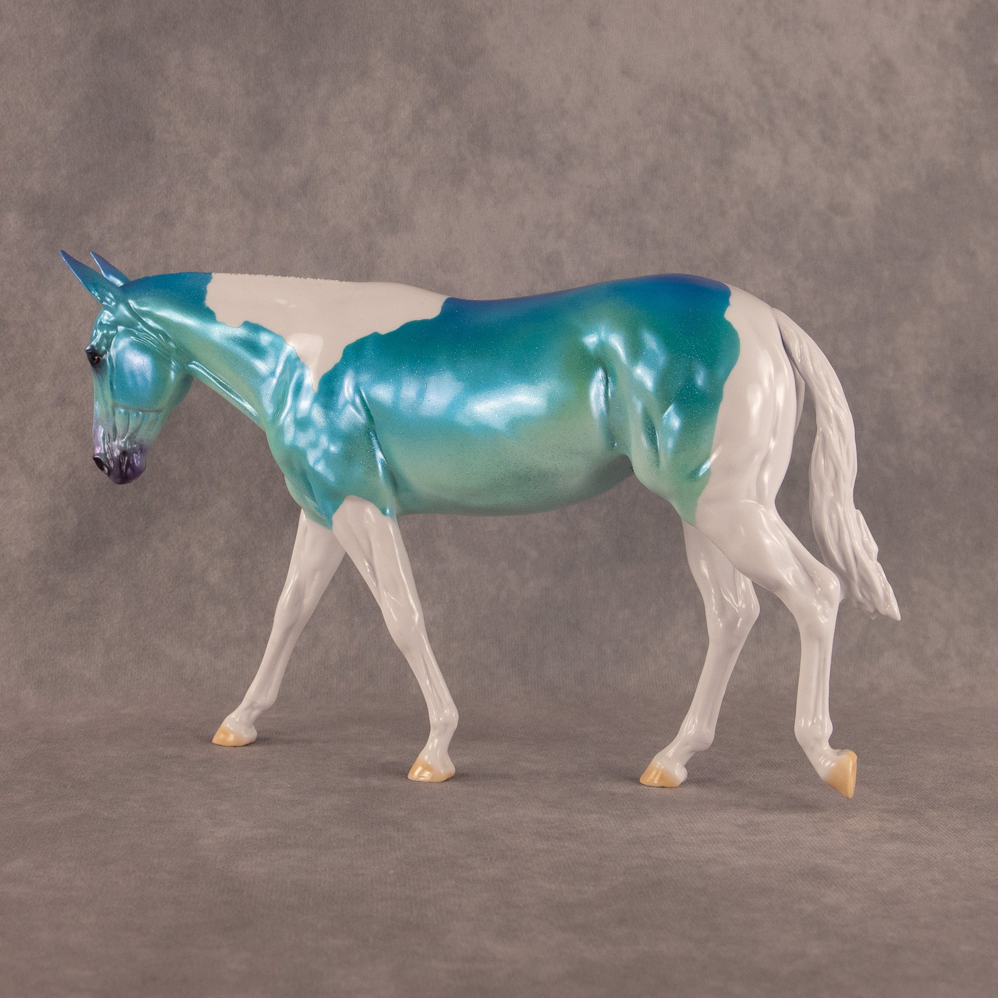 Teal Squeeze OOAK Large Mule by Erin Corbett EQ26