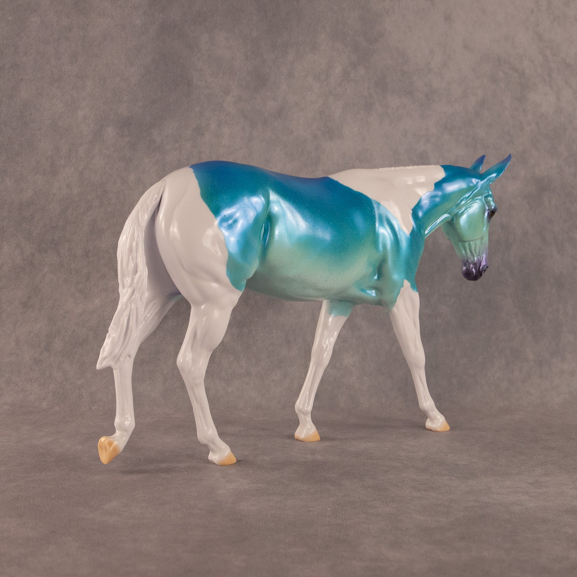 Teal Squeeze OOAK Large Mule by Erin Corbett EQ26