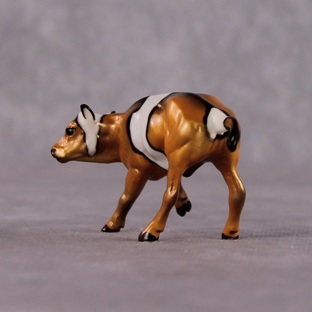 "Anemone" OOAK Glossy Clown Fish Inspired Calf Chip by Jess Hamill