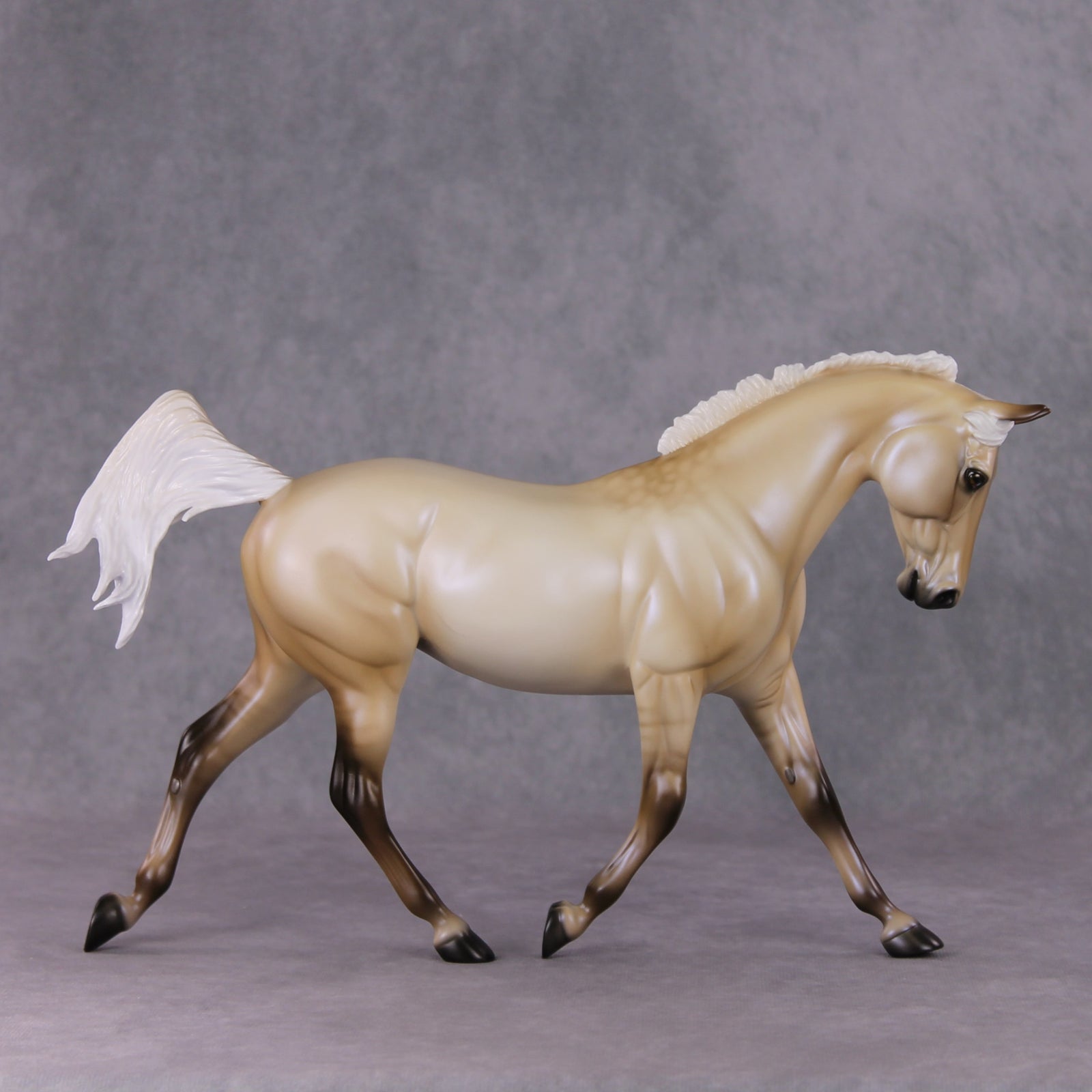 Edible Glitter OOAK Dappled Silver Dun W/ Blue Interference Palouse By Ellen Robbins HS24 MHP Auction Piece