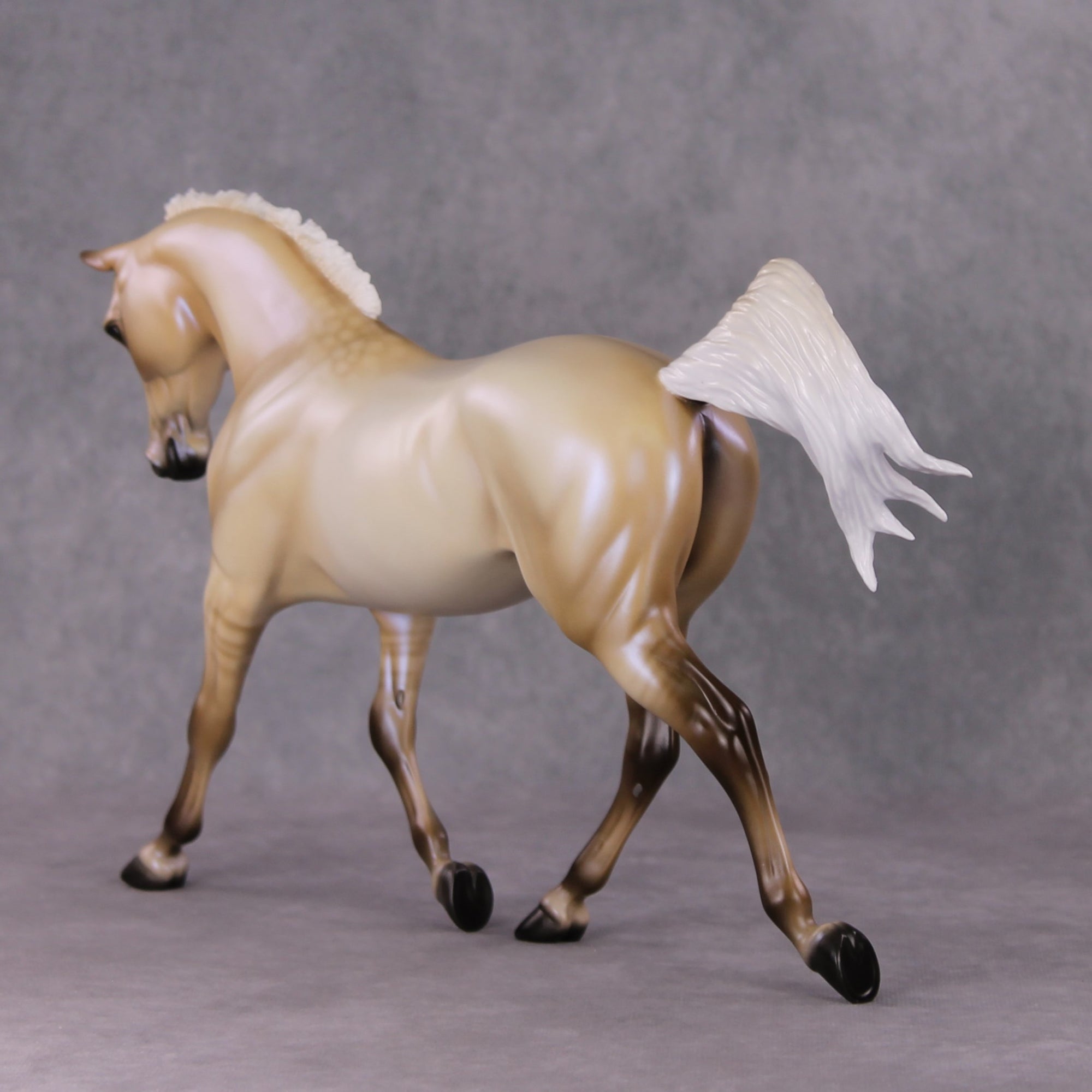 Edible Glitter OOAK Dappled Silver Dun W/ Blue Interference Palouse By Ellen Robbins HS24 MHP Auction Piece