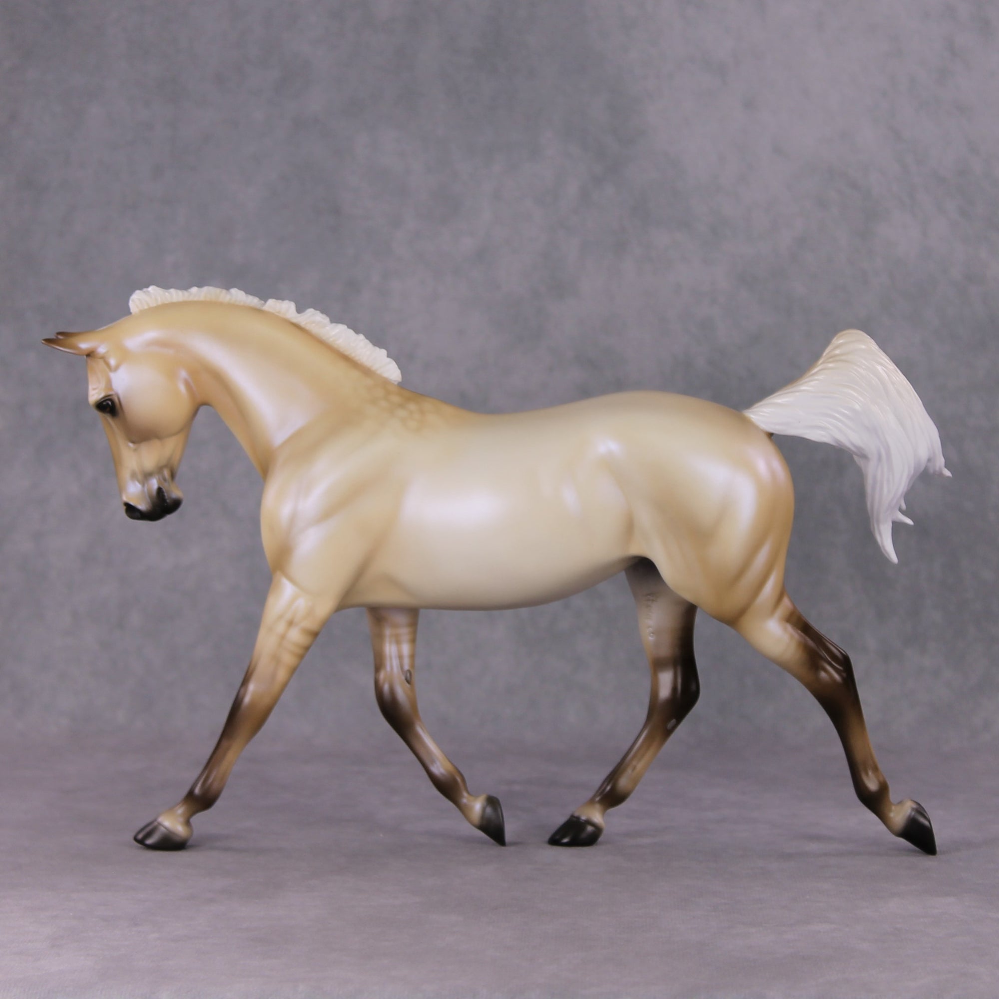 Edible Glitter OOAK Dappled Silver Dun W/ Blue Interference Palouse By Ellen Robbins HS24 MHP Auction Piece