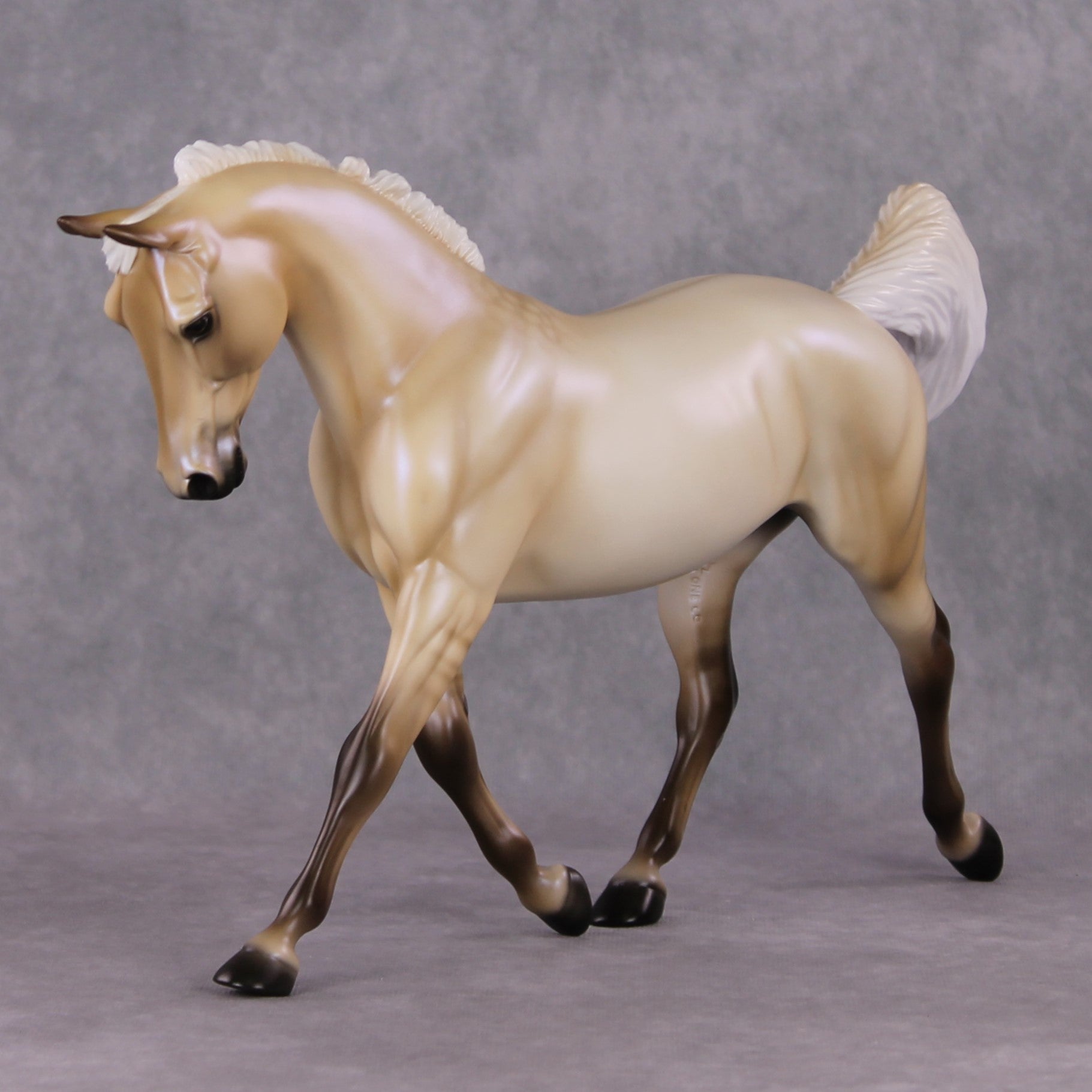 Edible Glitter OOAK Dappled Silver Dun W/ Blue Interference Palouse By Ellen Robbins HS24 MHP Auction Piece