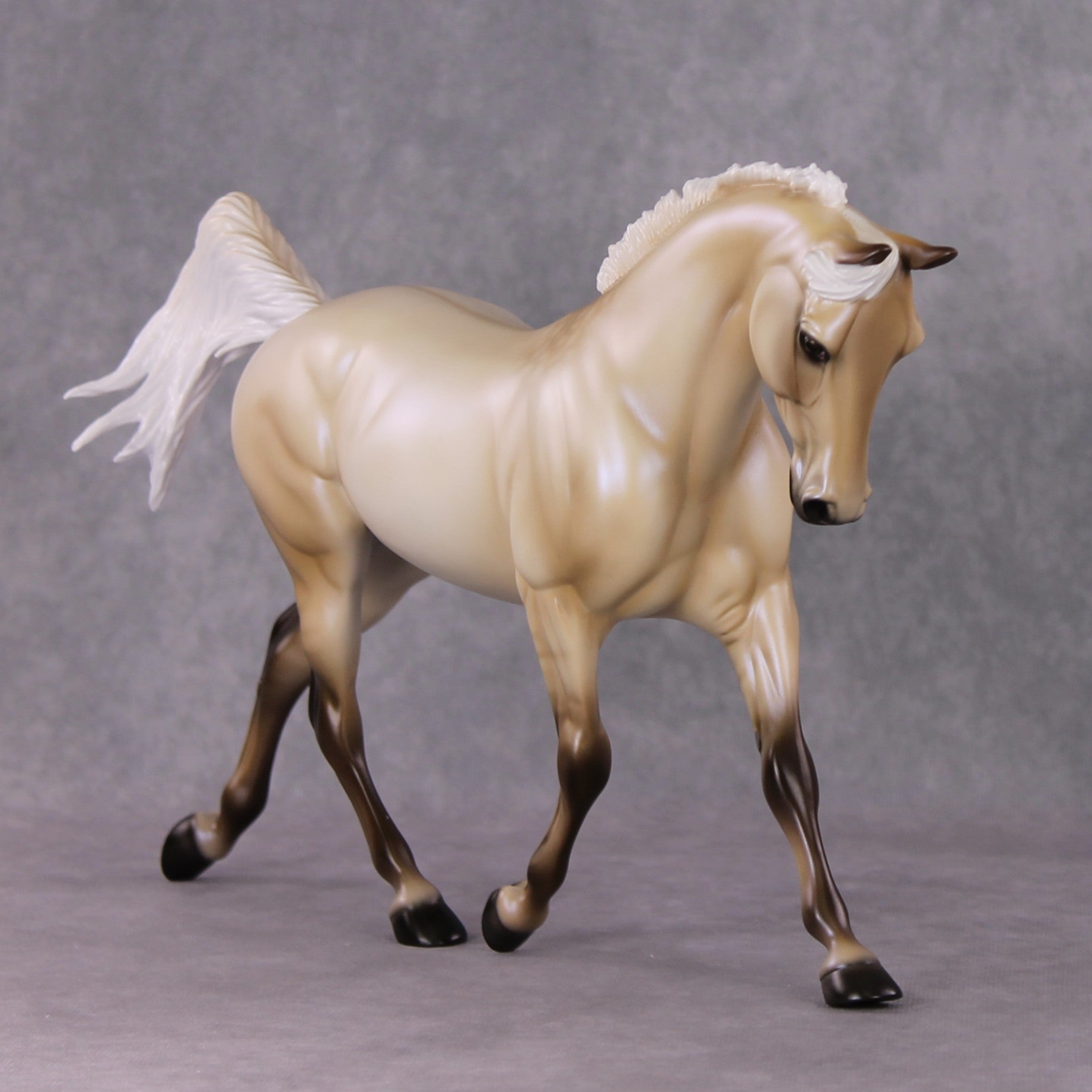 Edible Glitter OOAK Dappled Silver Dun W/ Blue Interference Palouse By Ellen Robbins HS24 MHP Auction Piece