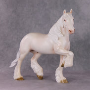 Winter's Touch OOAK Dappled Cremello Trotting Draft By Ashley Palmer HS24 MHP Auction Piece