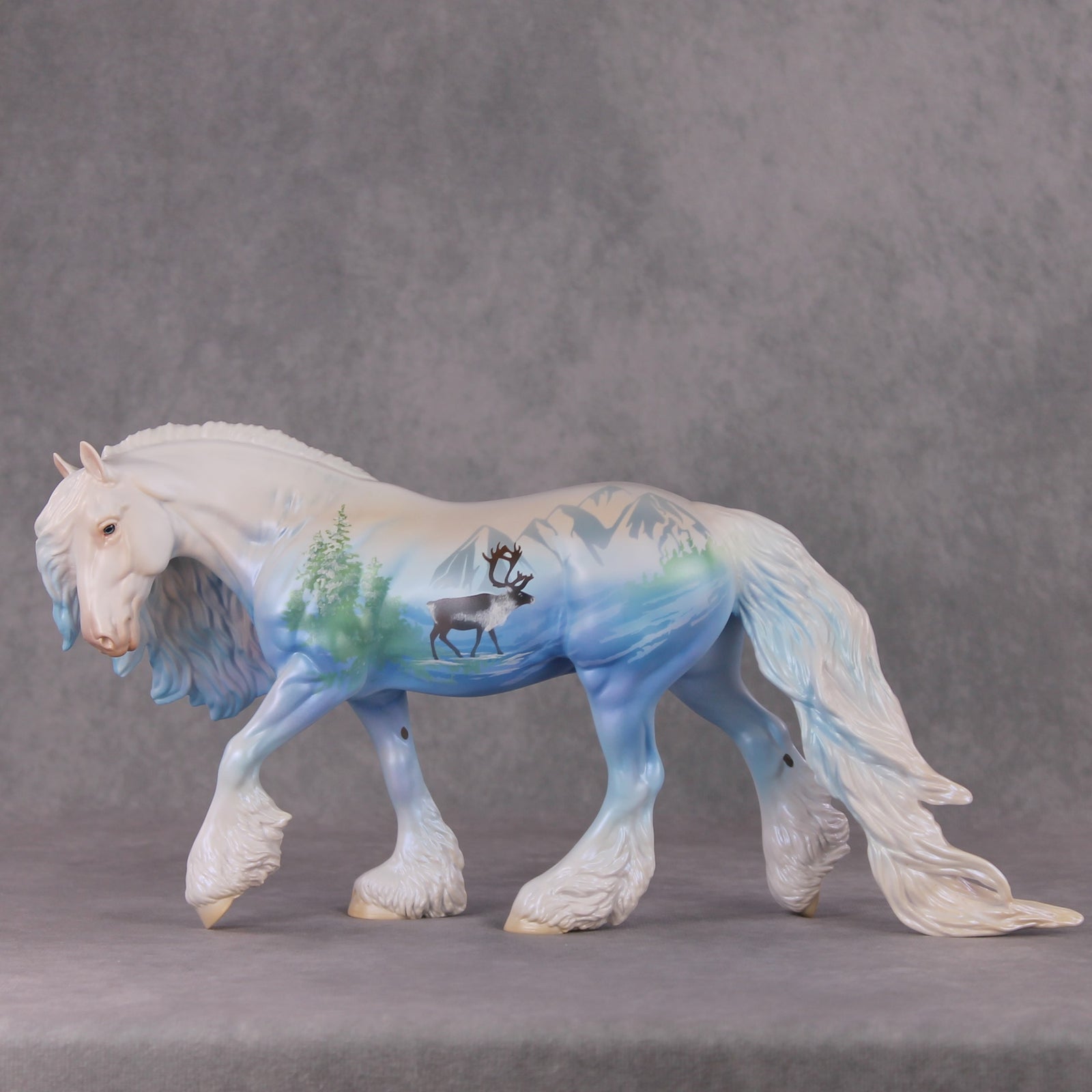 Akilinik OOAK Reindeer Deco Irish Cob By Jess Hamill HS24 MHP Auction Piece