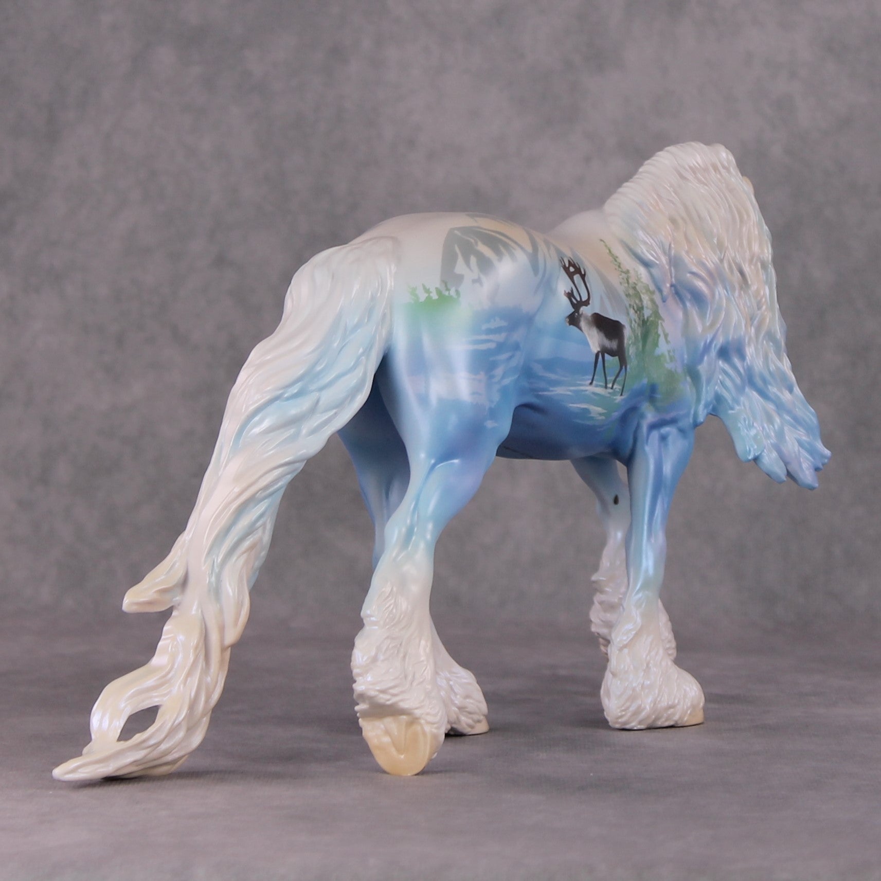 Akilinik OOAK Reindeer Deco Irish Cob By Jess Hamill HS24 MHP Auction Piece