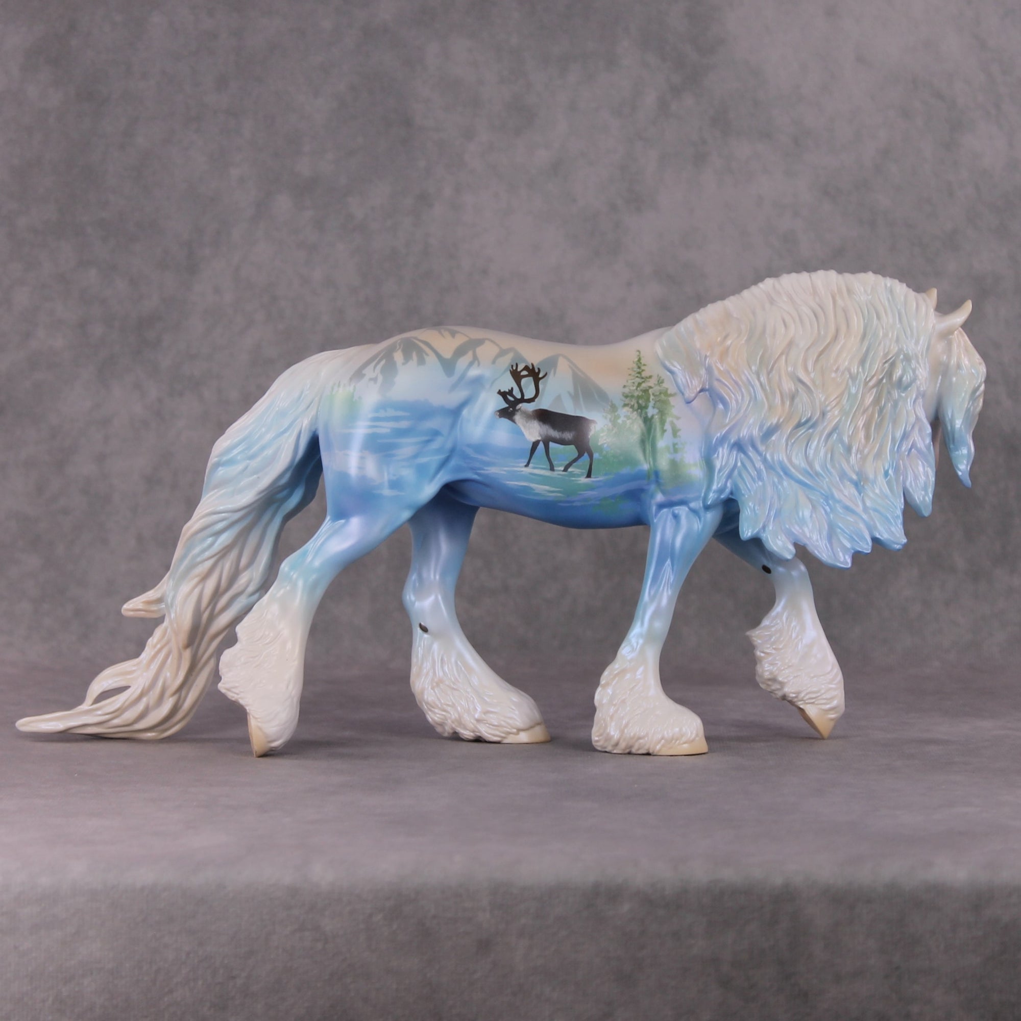 Akilinik OOAK Reindeer Deco Irish Cob By Jess Hamill HS24 MHP Auction Piece