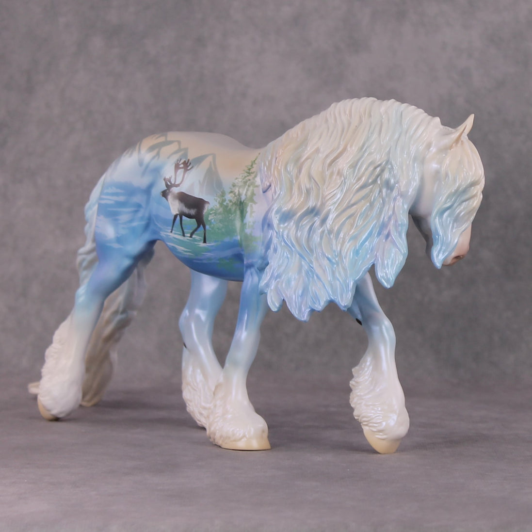 Akilinik OOAK Reindeer Deco Irish Cob By Jess Hamill HS24 MHP Auction Piece