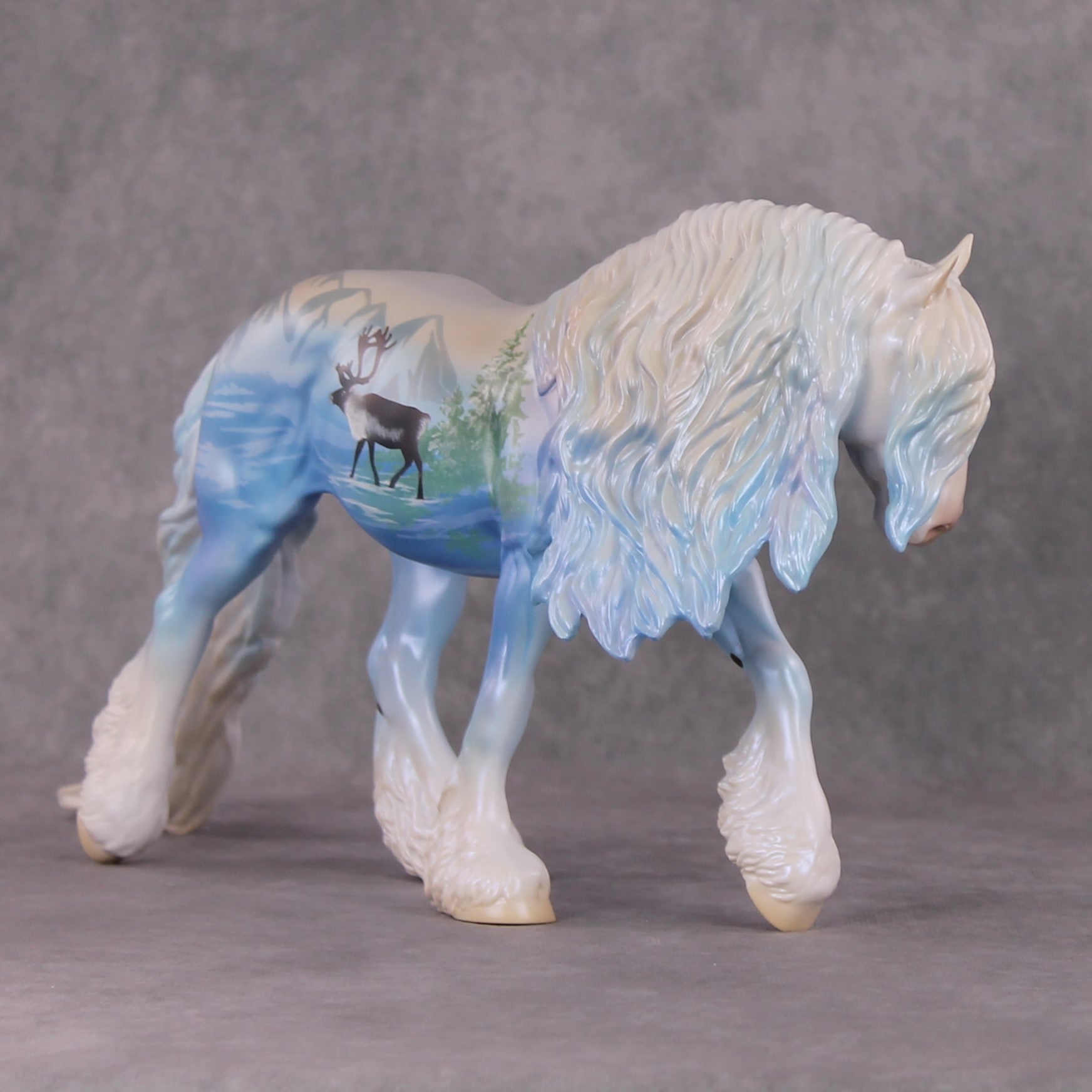 Akilinik OOAK Reindeer Deco Irish Cob By Jess Hamill HS24 MHP Auction Piece