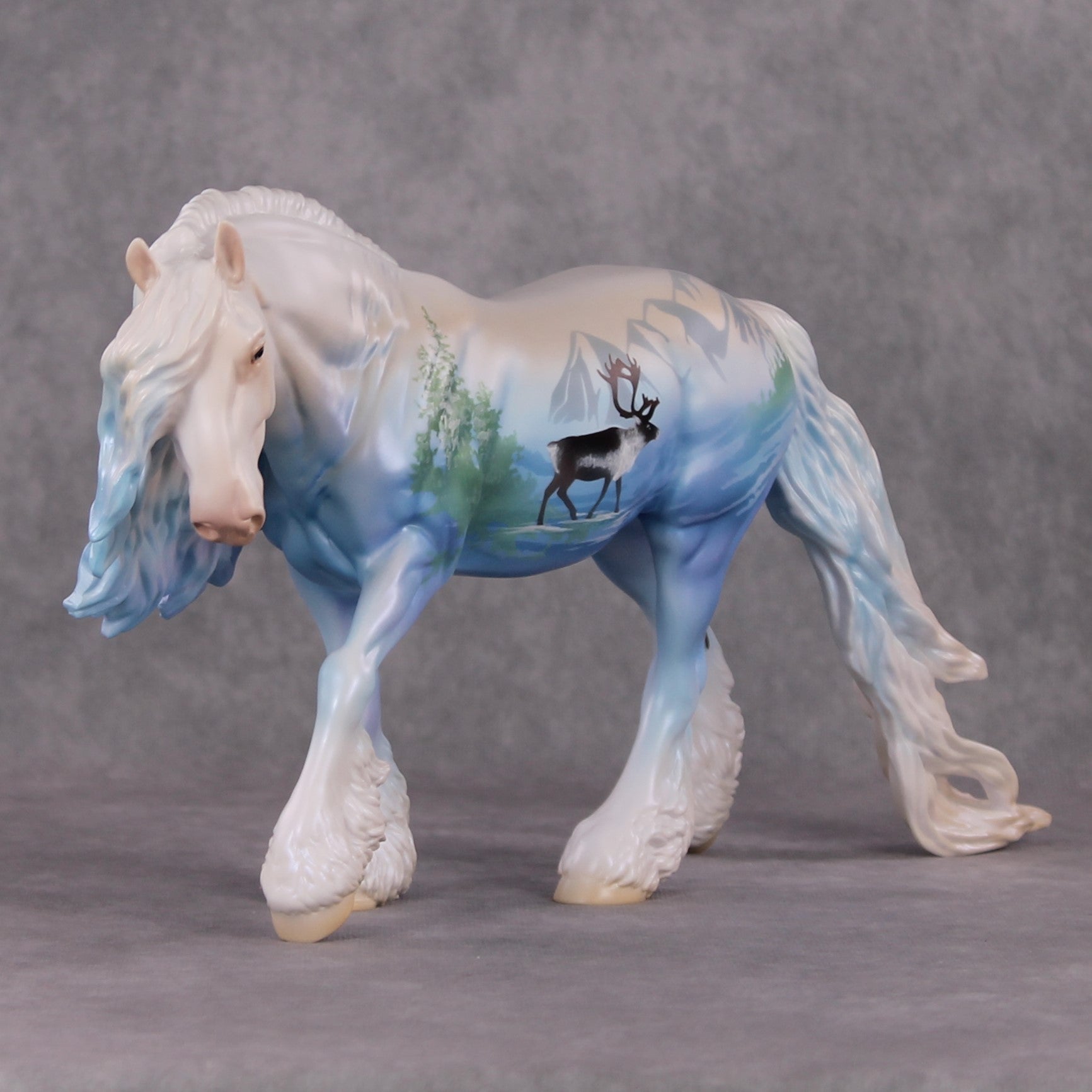 Akilinik OOAK Reindeer Deco Irish Cob By Jess Hamill HS24 MHP Auction Piece