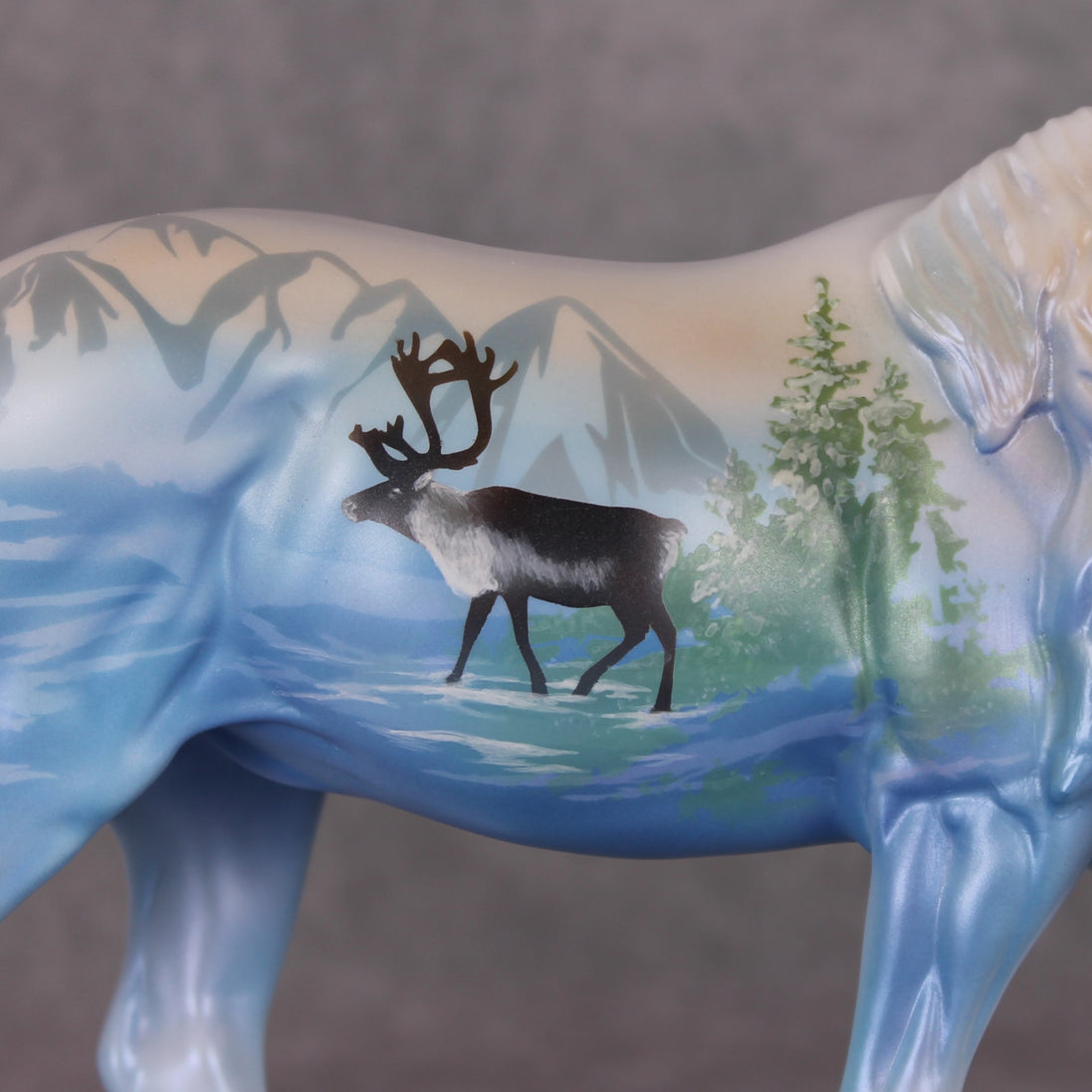 Akilinik OOAK Reindeer Deco Irish Cob By Jess Hamill HS24 MHP Auction Piece