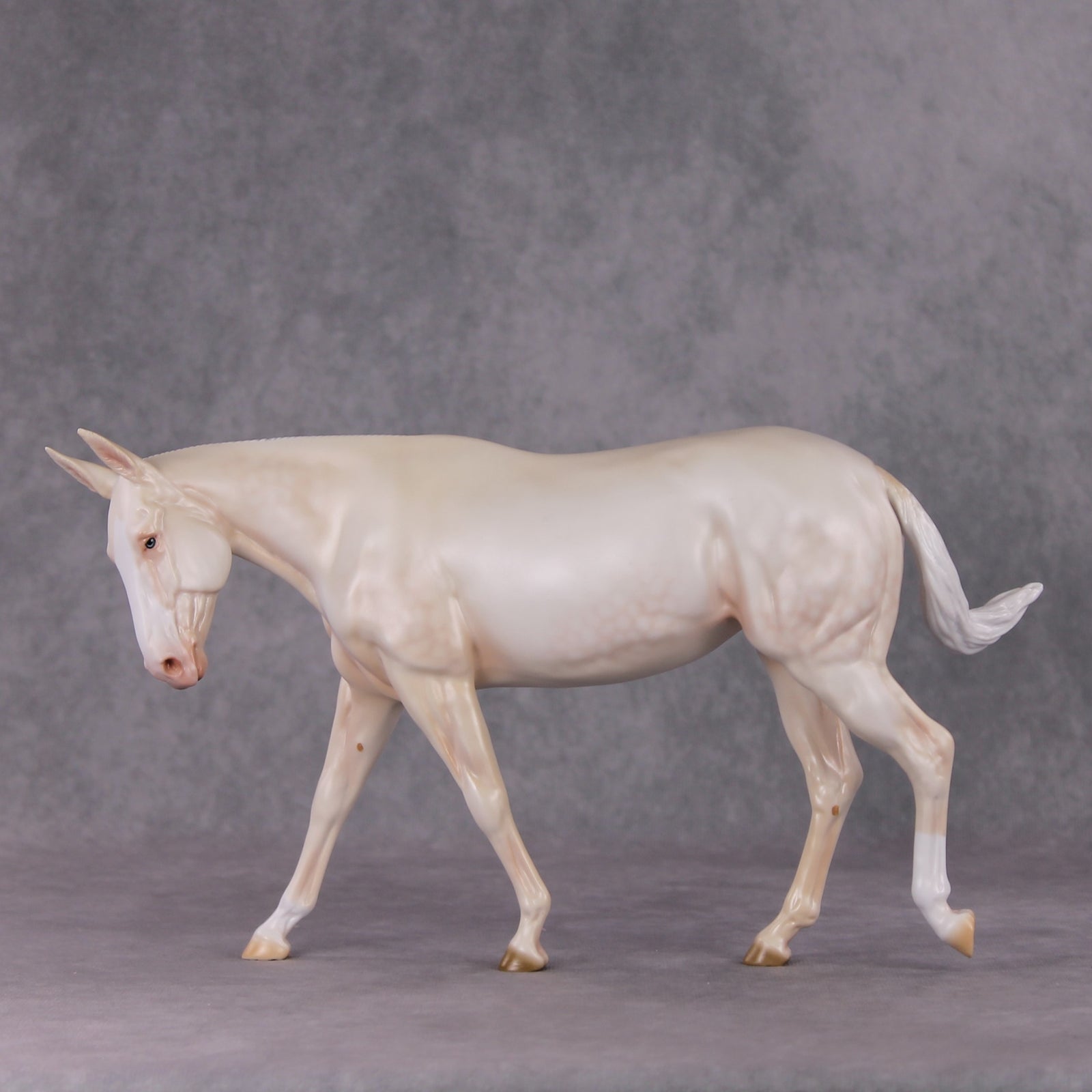 Marscapone  OOAK Dappled Cremello Mule By Ashley Palmer HS24 MHP Auction Piece