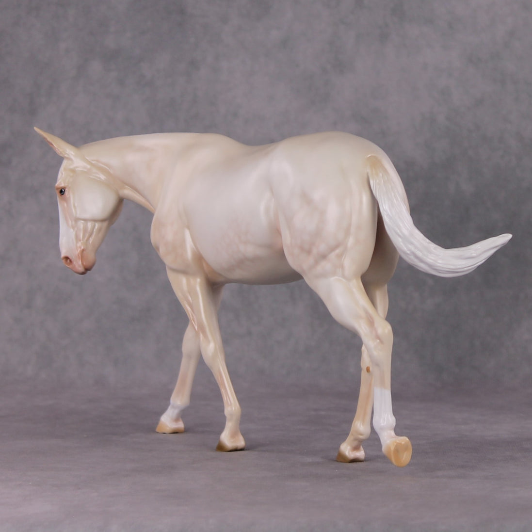 Marscapone  OOAK Dappled Cremello Mule By Ashley Palmer HS24 MHP Auction Piece