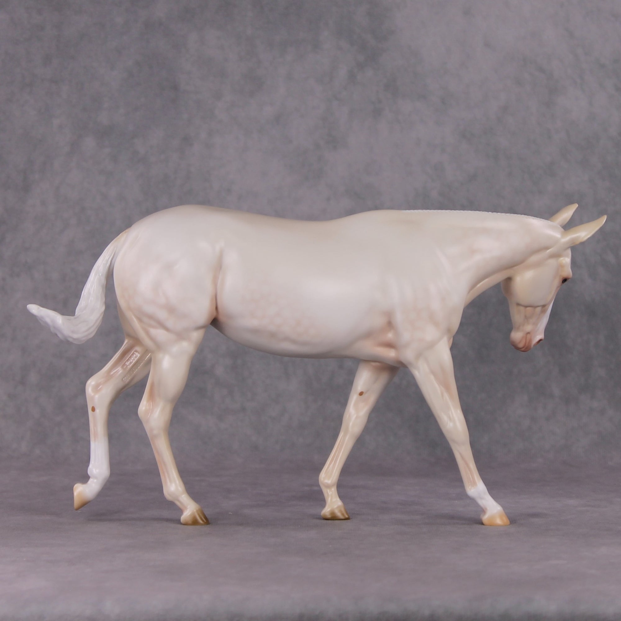 Marscapone  OOAK Dappled Cremello Mule By Ashley Palmer HS24 MHP Auction Piece