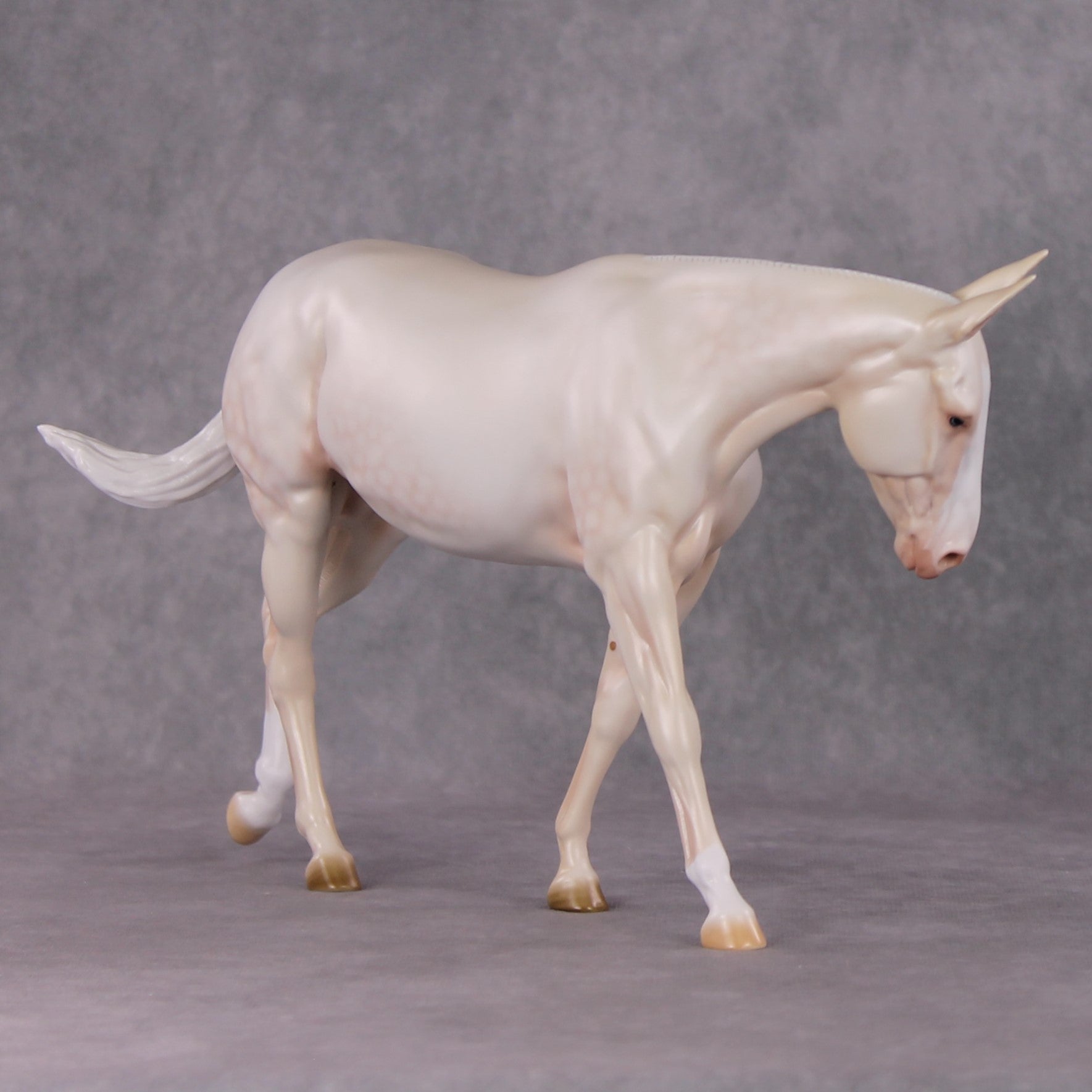 Marscapone  OOAK Dappled Cremello Mule By Ashley Palmer HS24 MHP Auction Piece