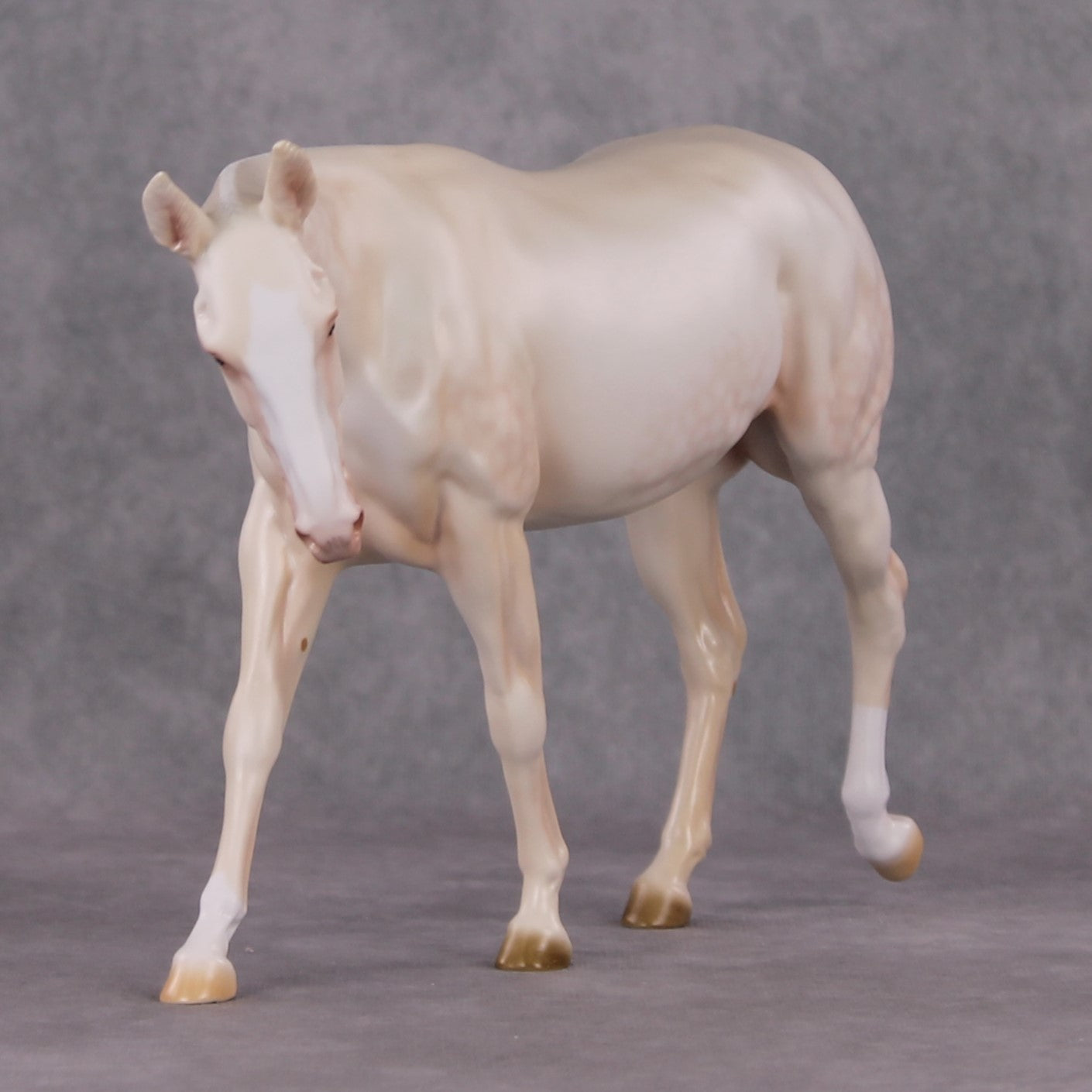 Marscapone  OOAK Dappled Cremello Mule By Ashley Palmer HS24 MHP Auction Piece