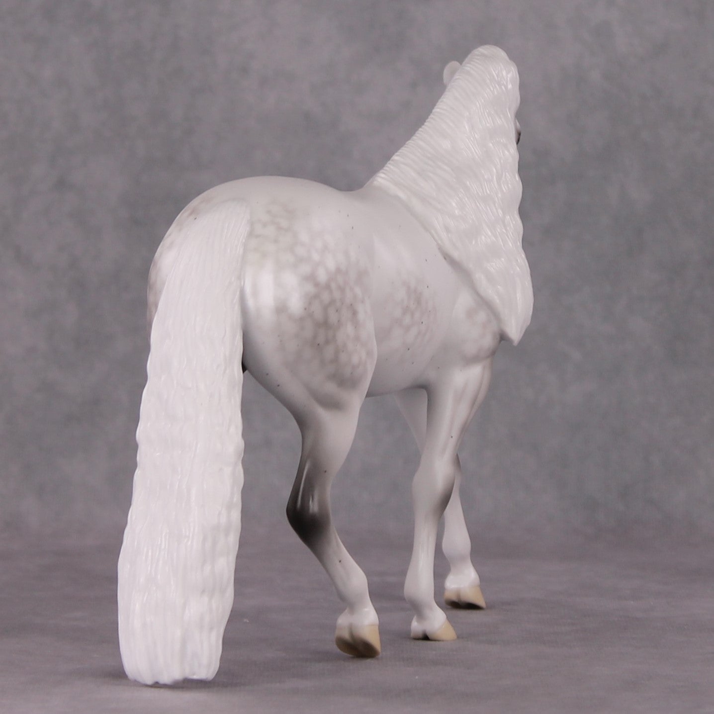 Snowdrift OOAK Heavily Detailed Dapple Pearl Grey By Ellen Robbins MHP Auction