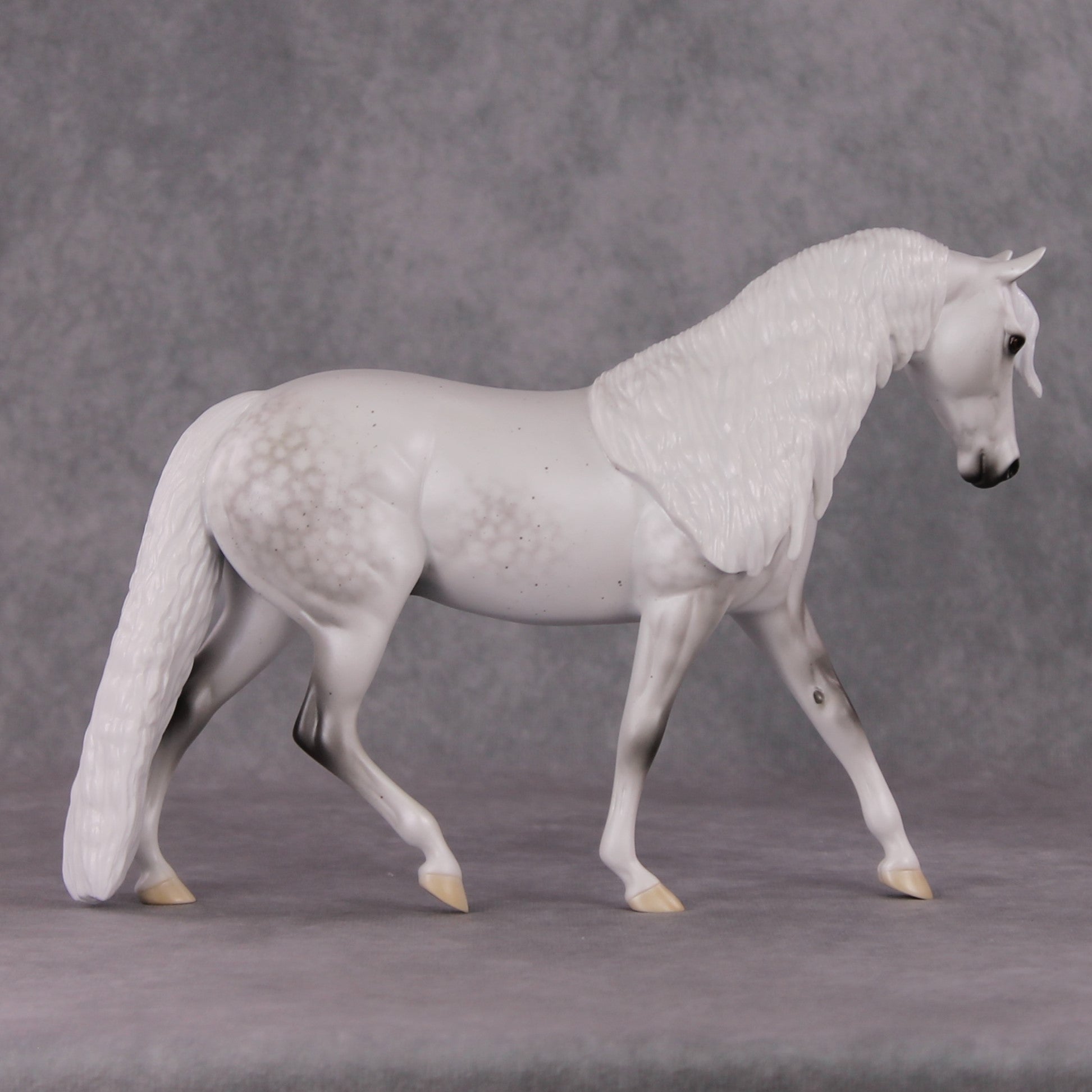Snowdrift OOAK Heavily Detailed Dapple Pearl Grey By Ellen Robbins MHP Auction